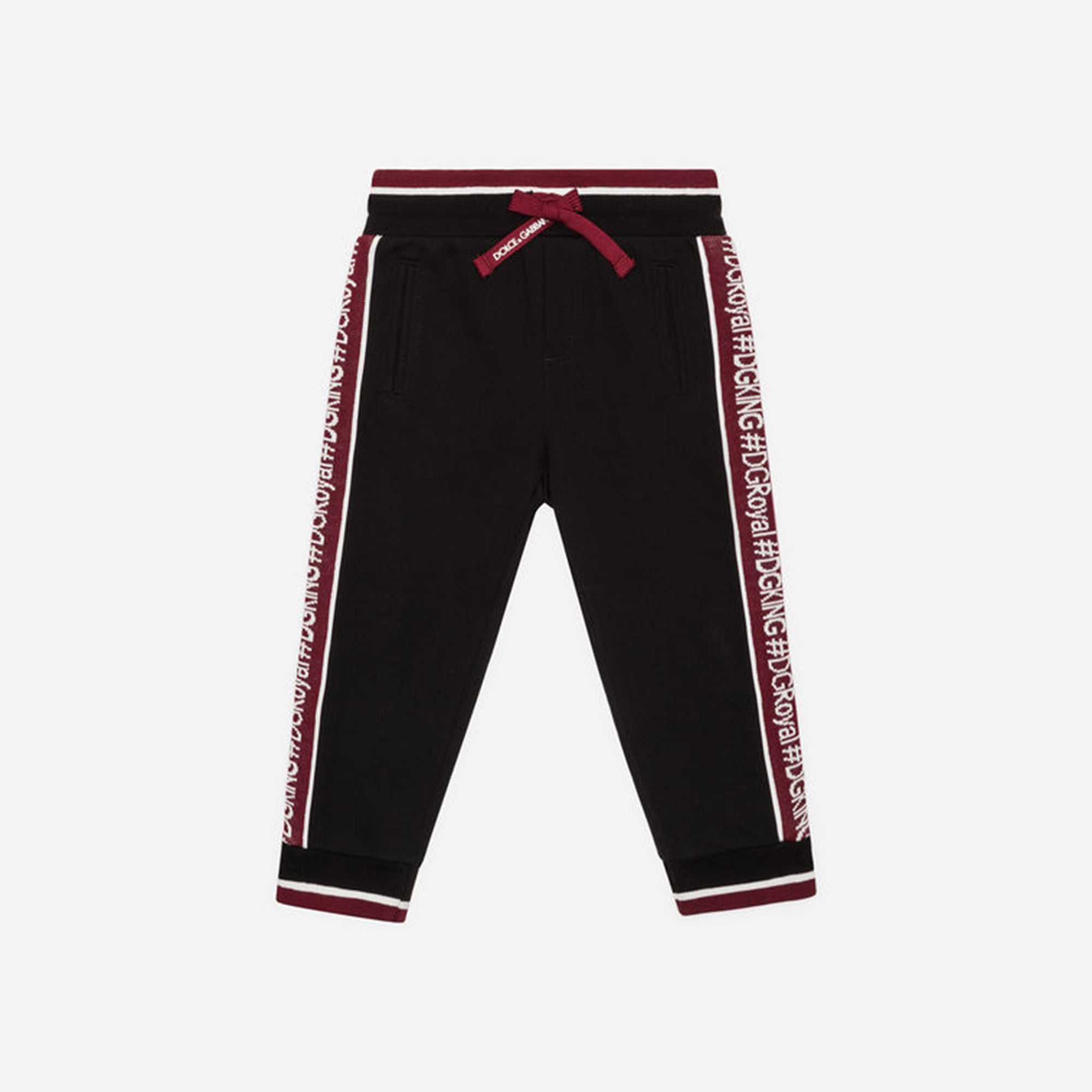 Boys & Girls Black Cotton Trousers