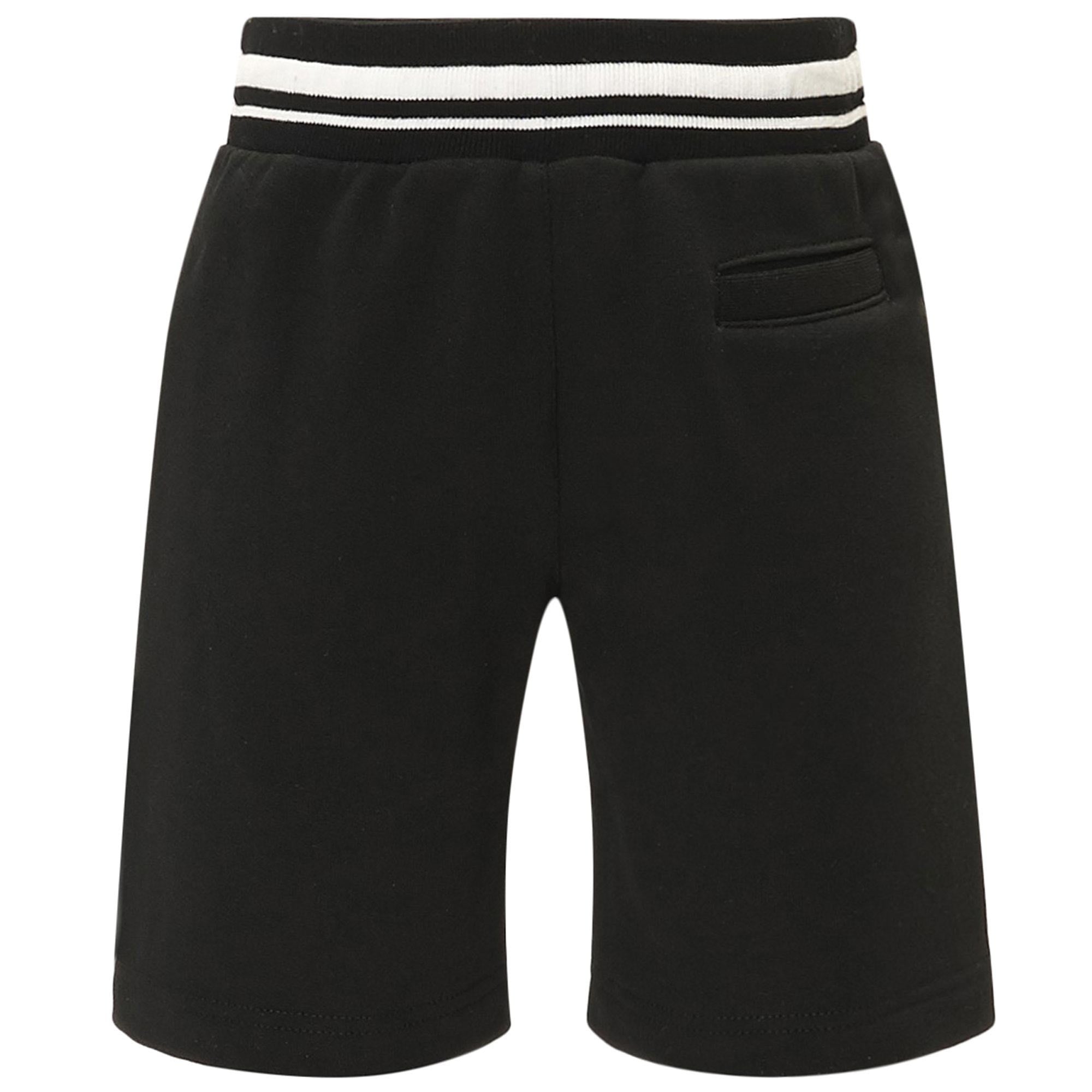 Boys Black Ribbed Waisted Cotton Short - CÉMAROSE | Children's Fashion Store - 2