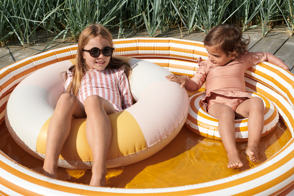 Piscine gonflable jaune pour garçons et filles