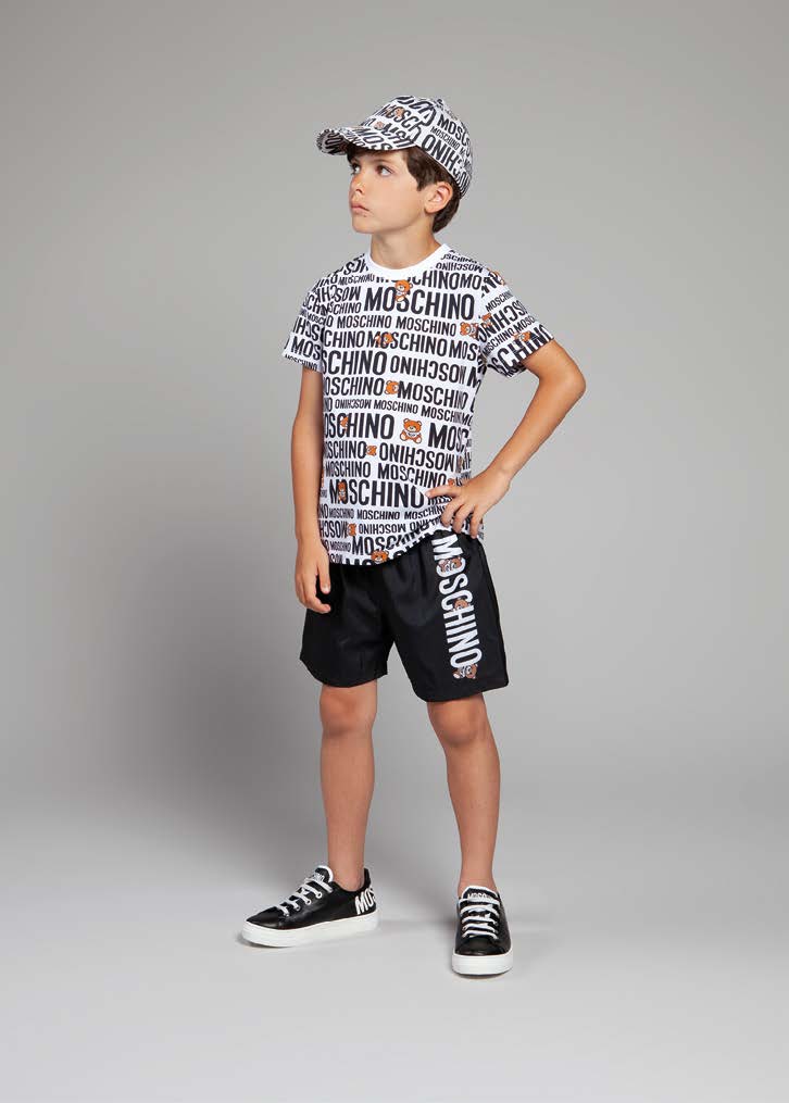 Boys & Girls White Logo Cotton T-shirt