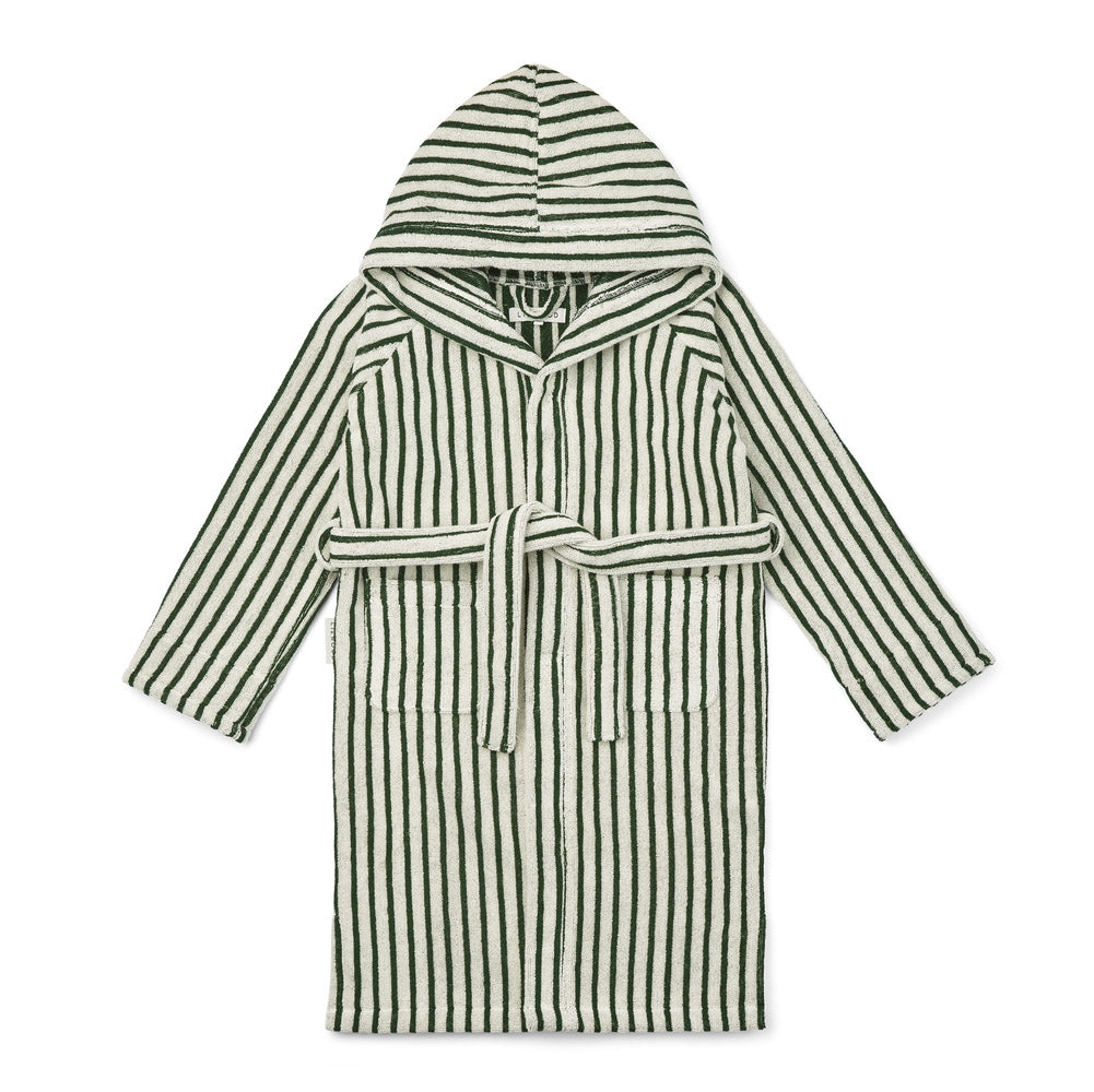 Boys & Girls Green Stripes Bathrobe