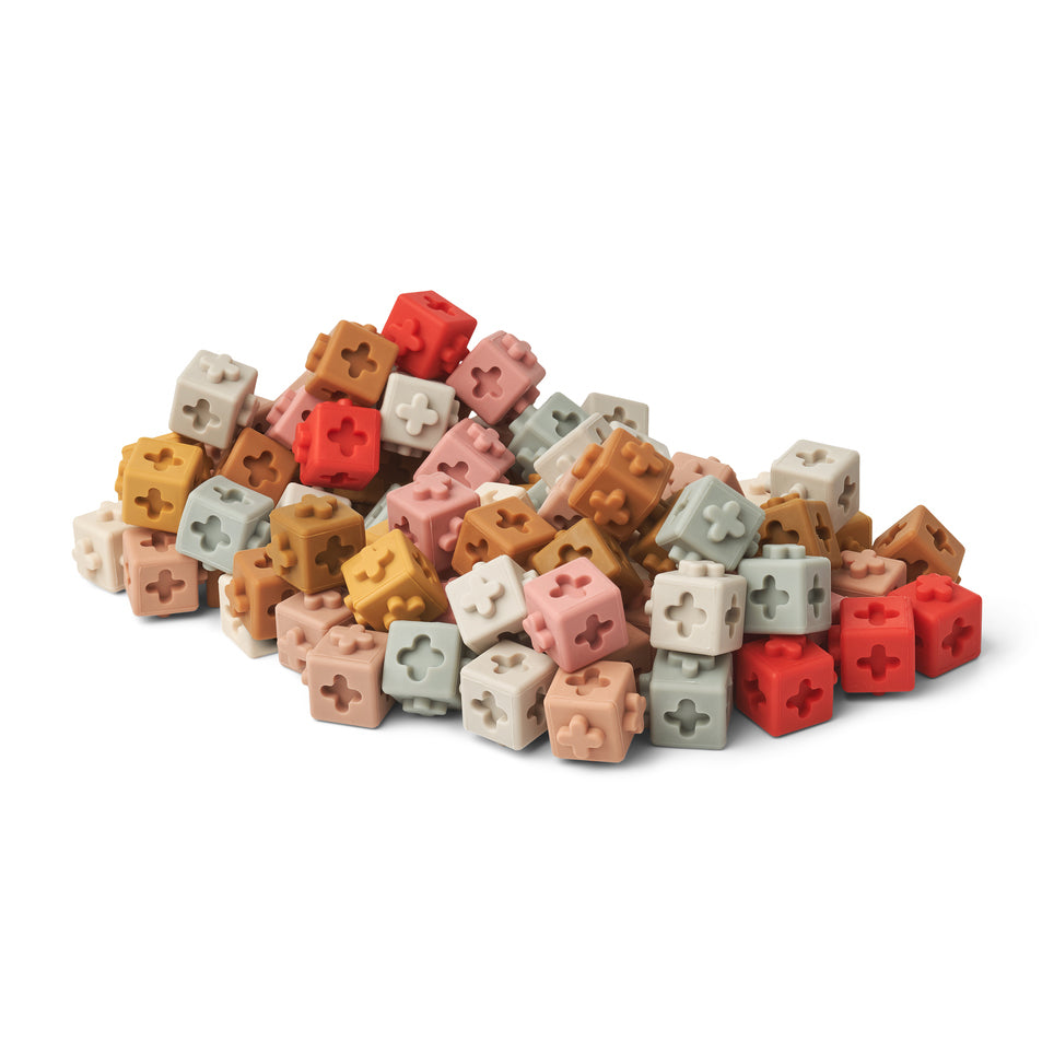 Multicolor Silicone Toy Brick(100 Pack)