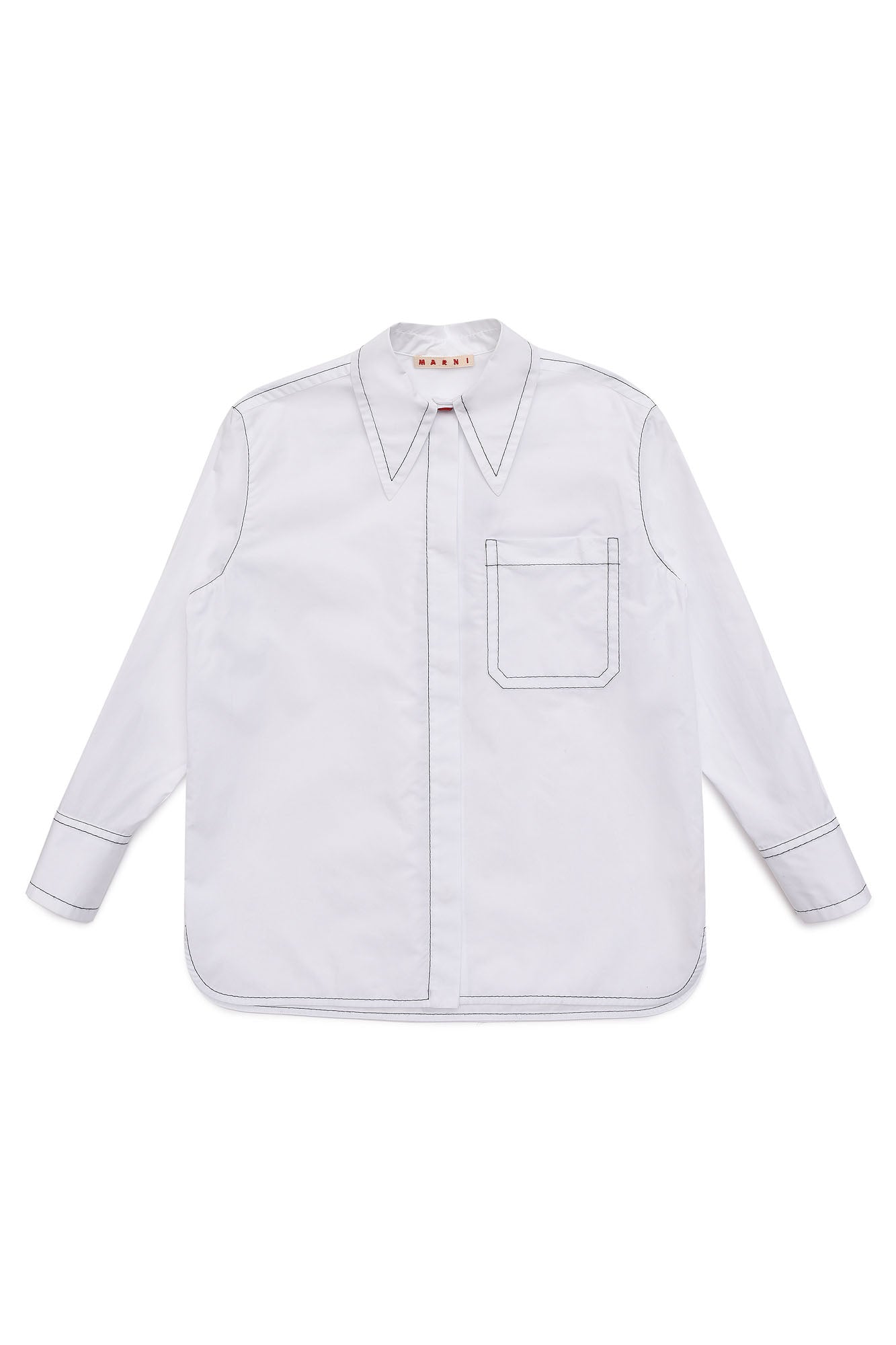 Girls White Cotton Shirt