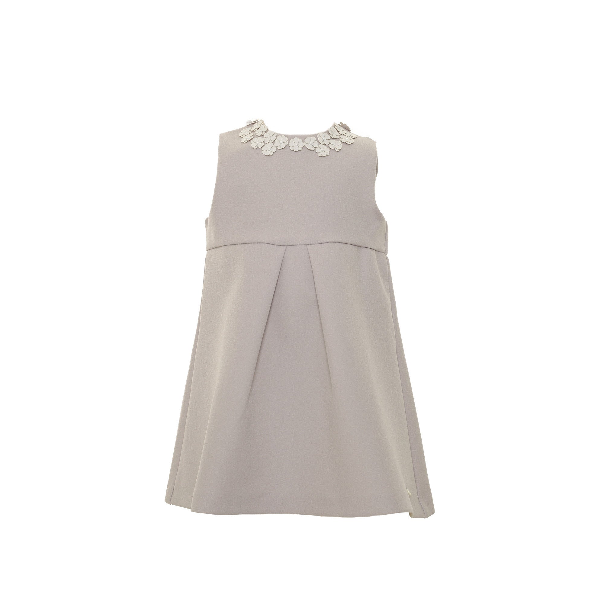 Baby Girls Beige Patch Flower Trims Dress - CÉMAROSE | Children's Fashion Store - 2