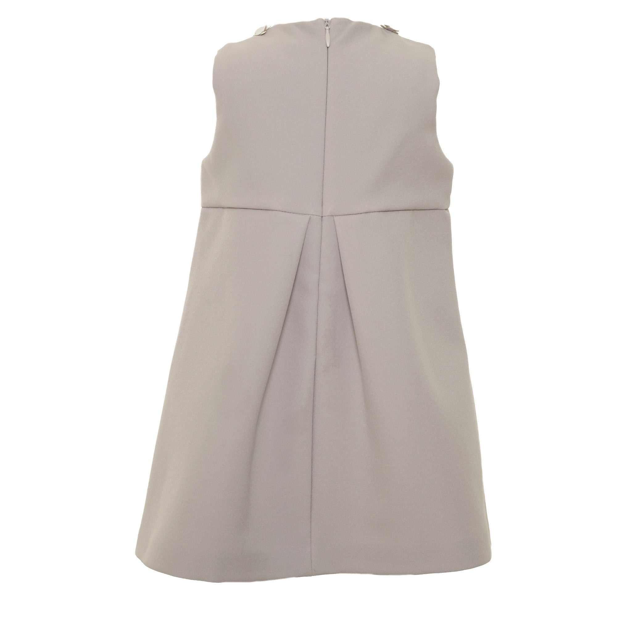 Baby Girls Beige Patch Flower Trims Dress - CÉMAROSE | Children's Fashion Store - 3