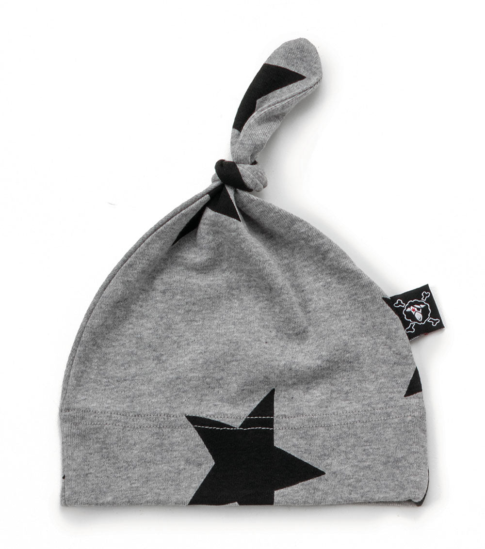 Baby Boys & Girls Grey Star Cotton Hat