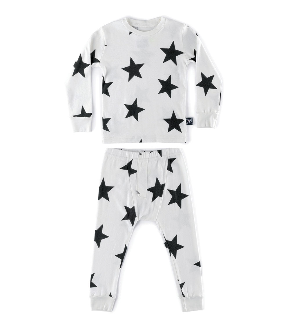 Boys & Girls White Star Cotton Set