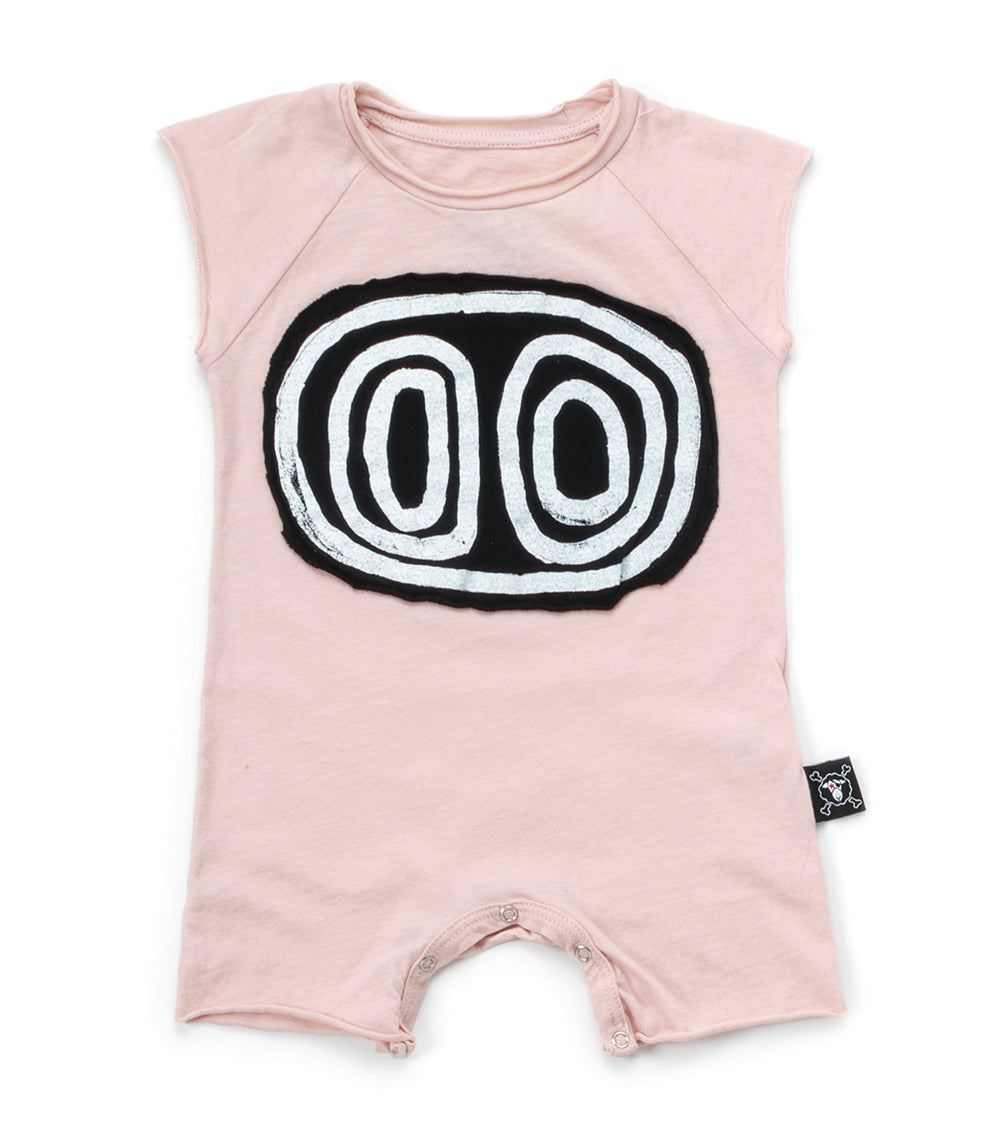 Baby Boys Pink Eyes Sleeveless Babysuits