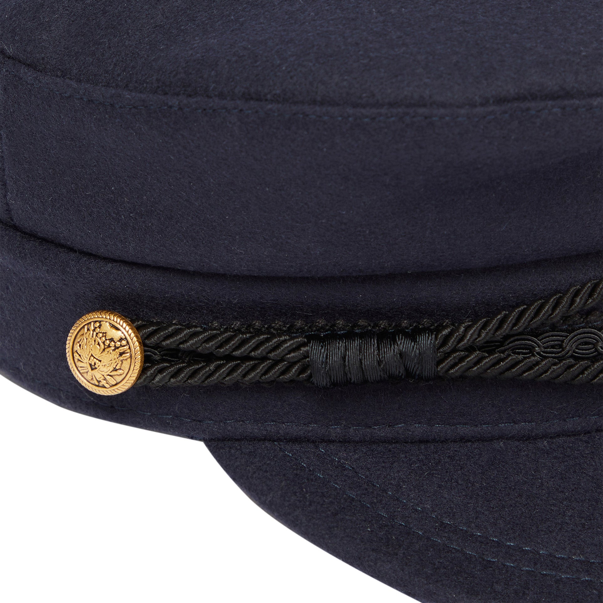 Bonnet fille en laine bleu marine