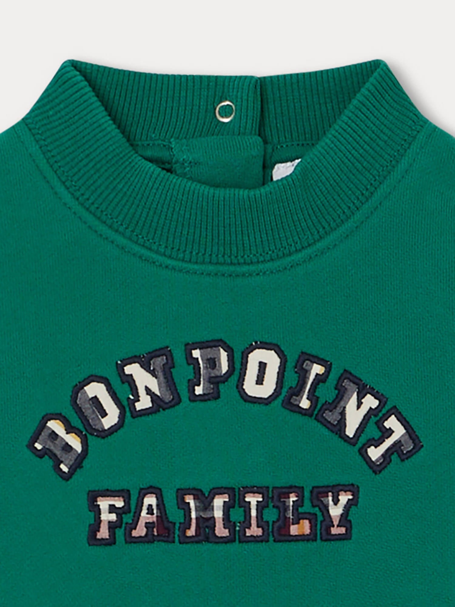 Baby Boys Green Logo Cotton Sweatshirt