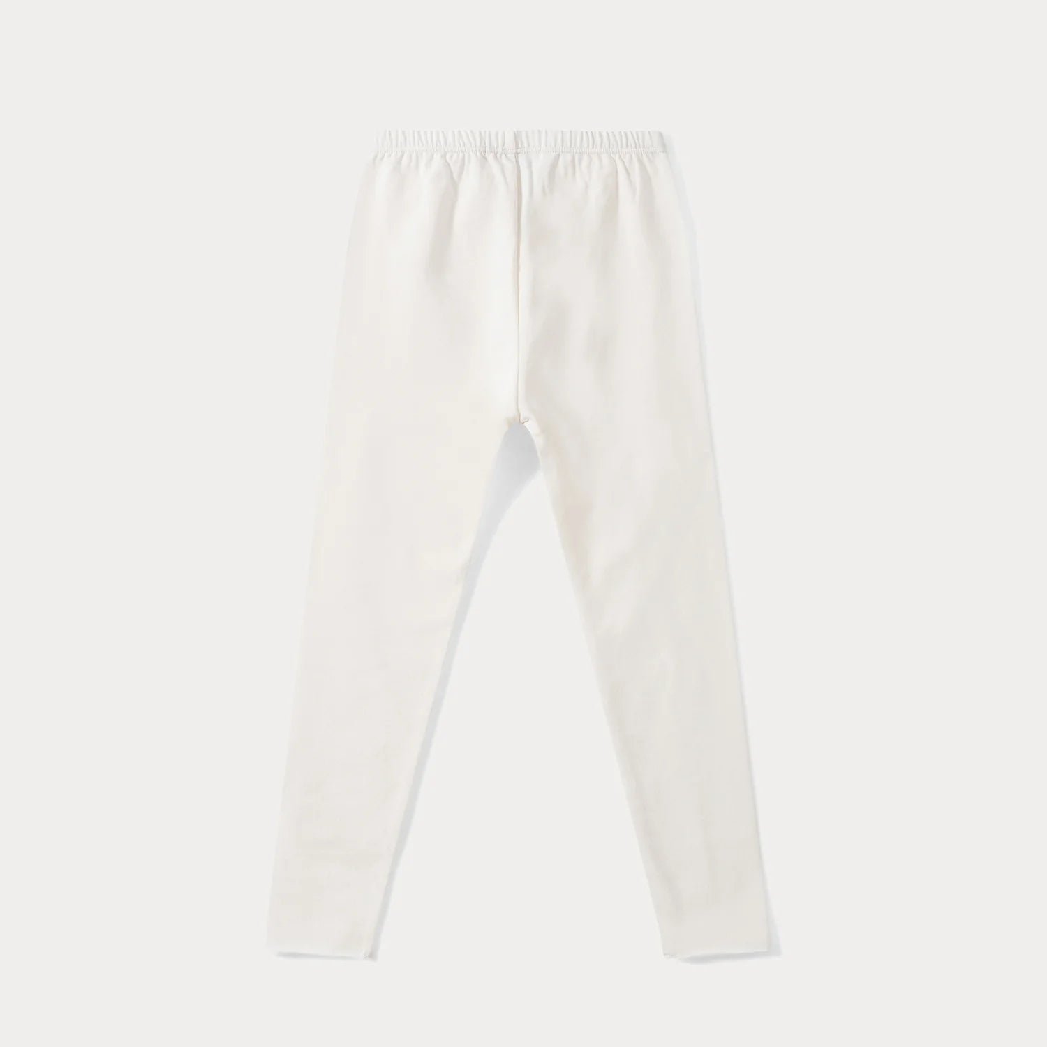 Girls White Cotton Leggings