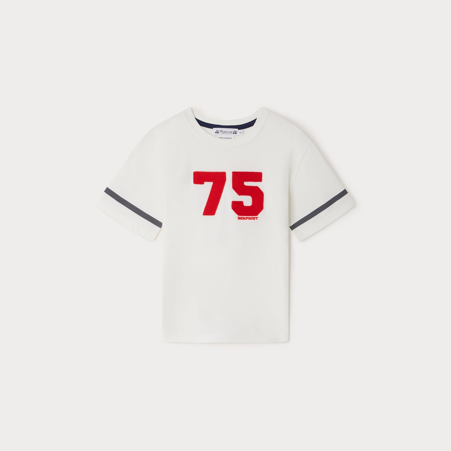 Boys White Logo Cotton T-Shirt