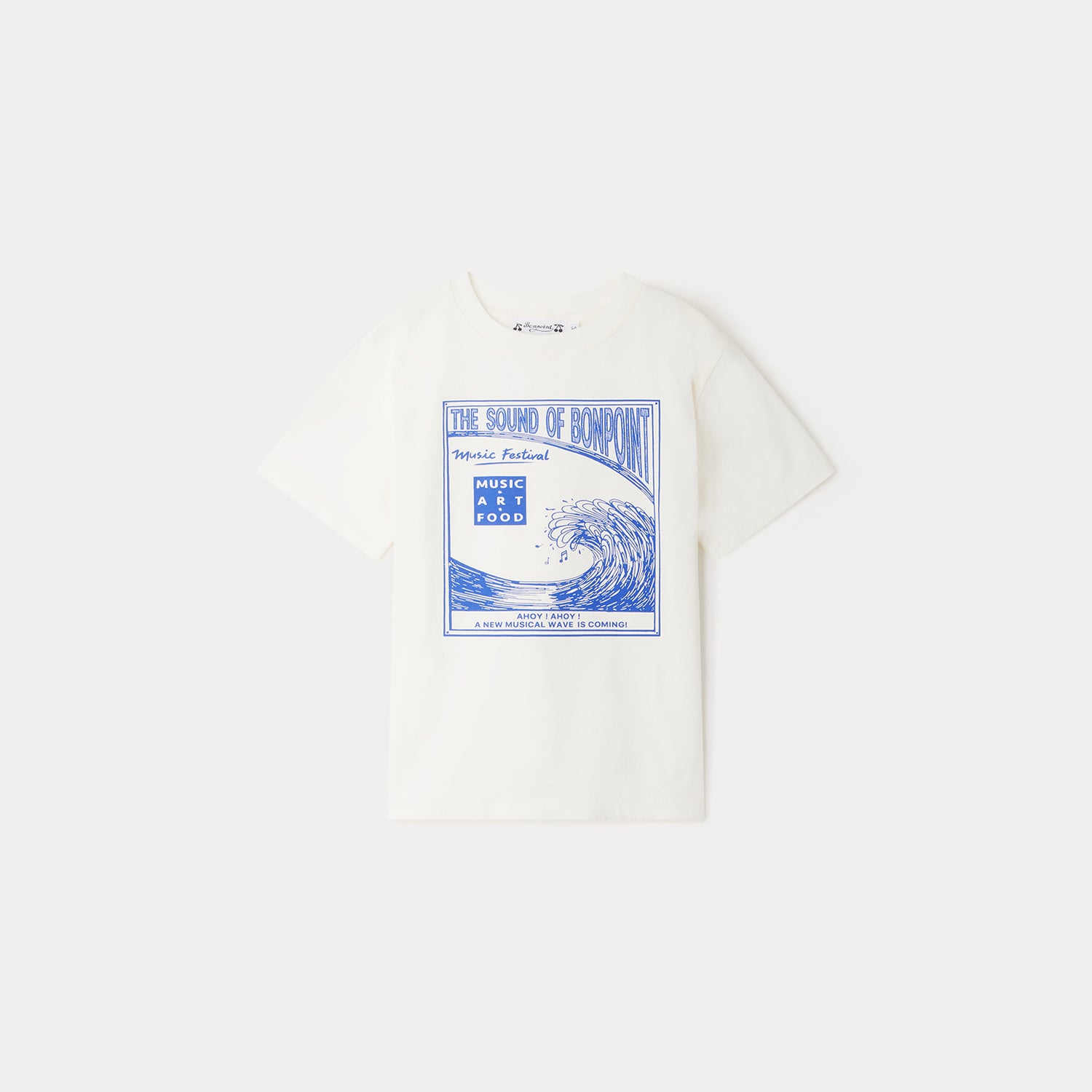 Boys White Logo Cotton T-Shirt