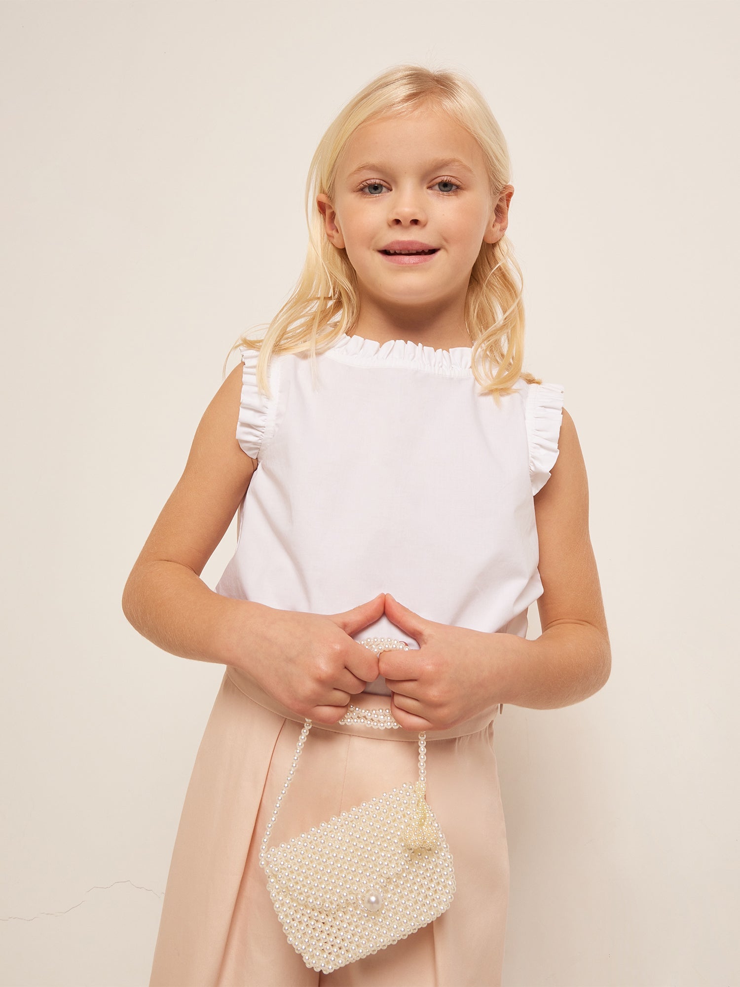 Girls White Handbag