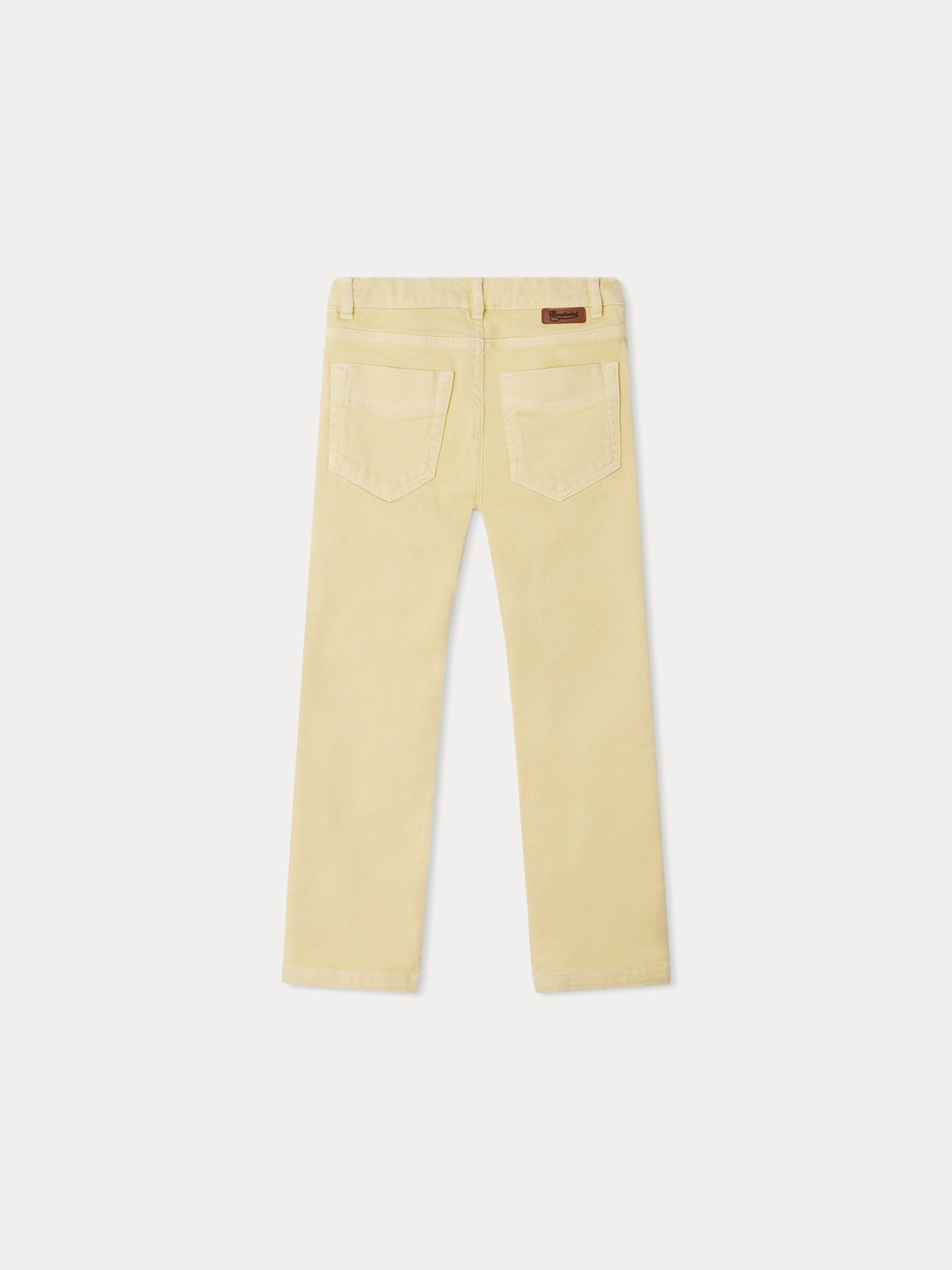 Boys & Girls Yellow Cotton Trousers