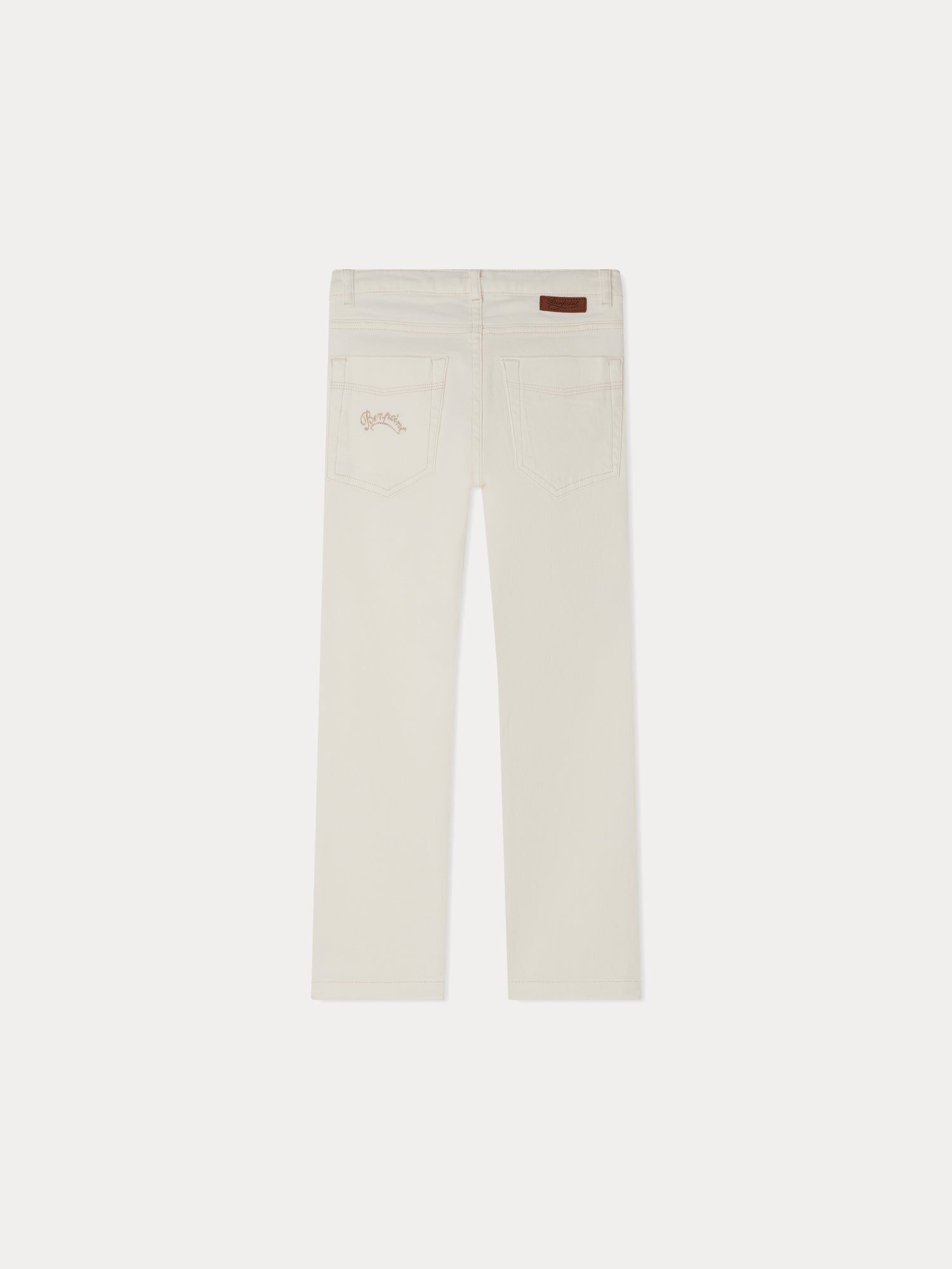 Boys White Cotton Trousers