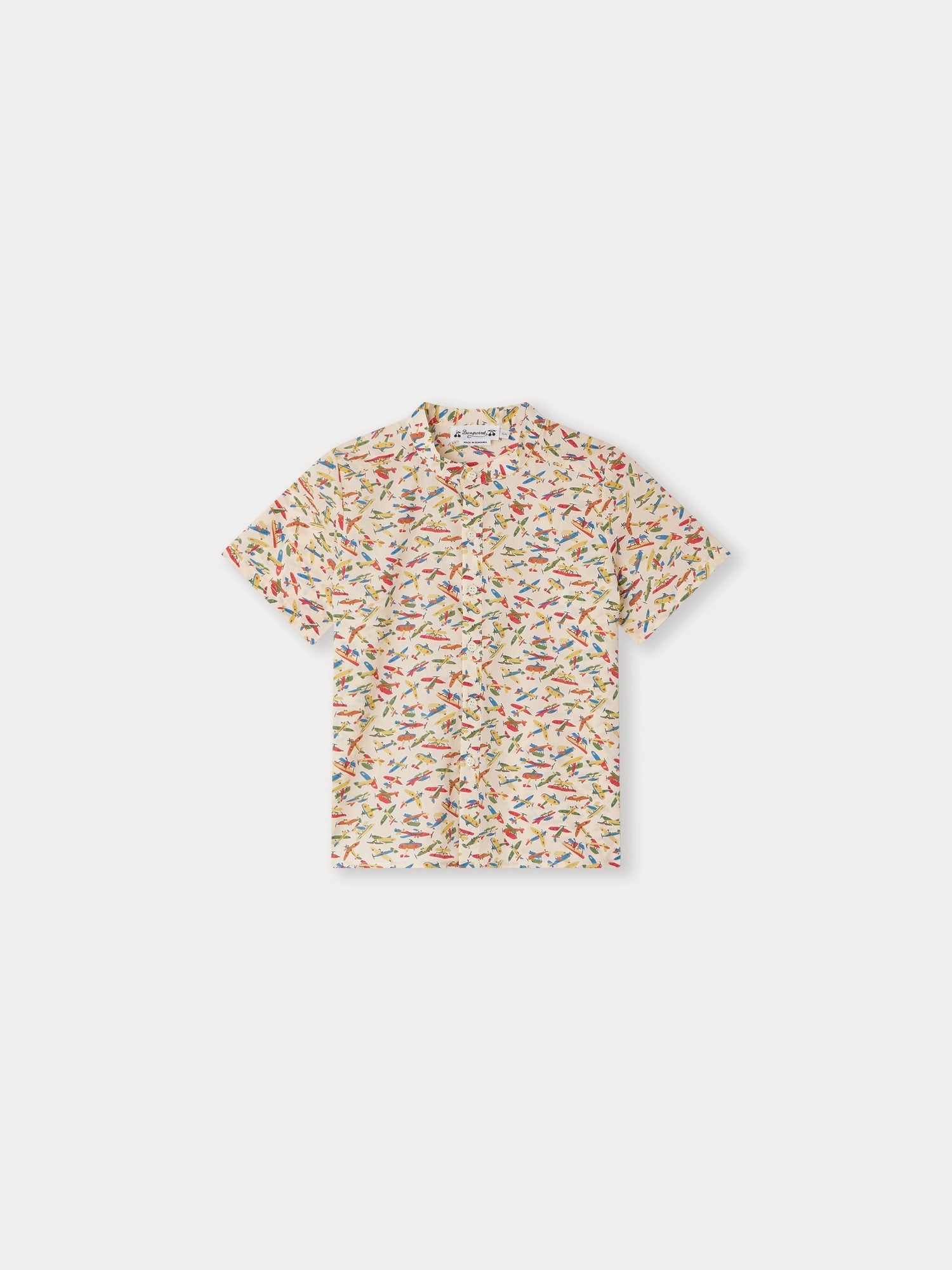 Boys Multicolor Printed Cotton Shirt