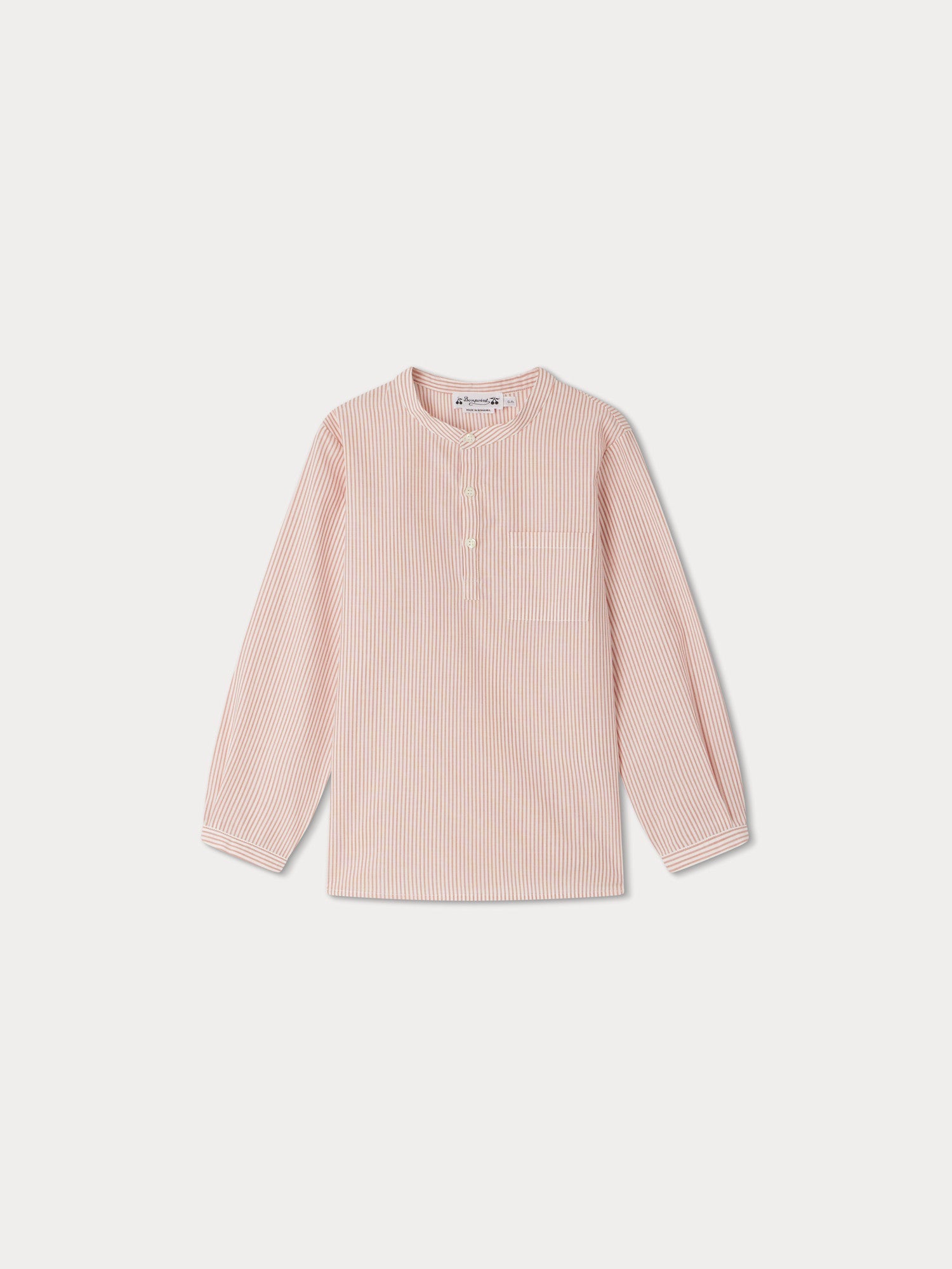 Boys Pink Stripes Cotton Shirt