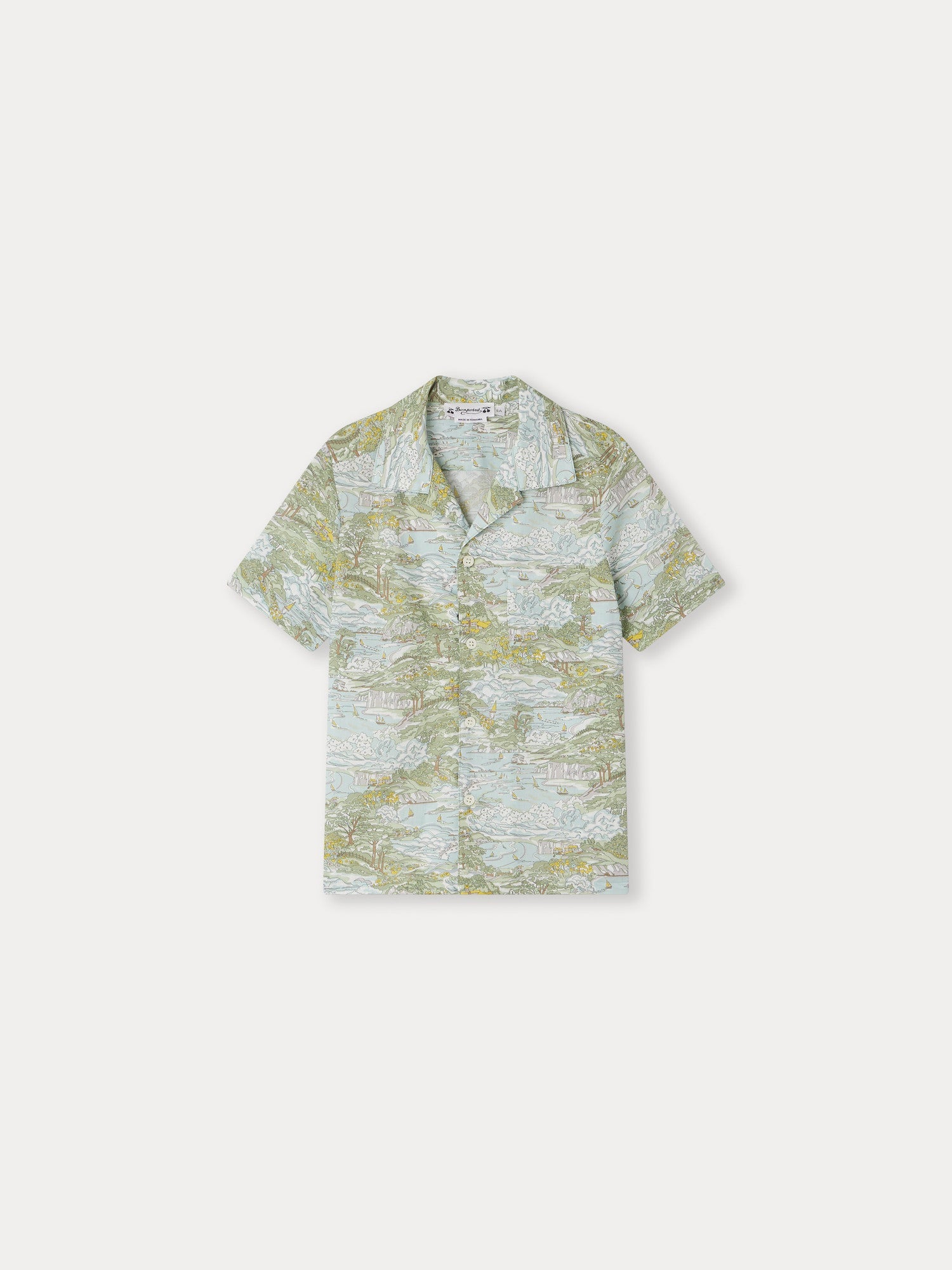 Boys Green Cotton Shirt