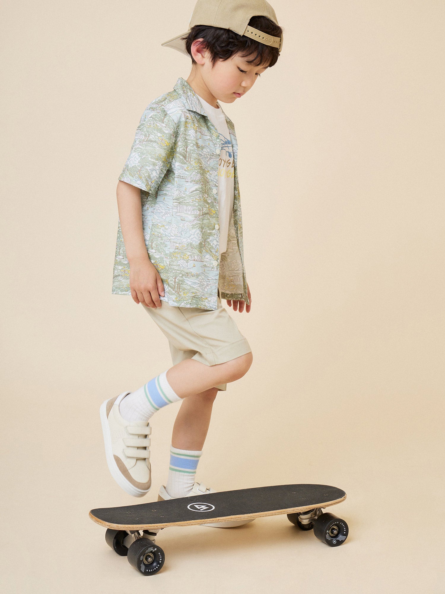 Boys Green Cotton Shirt