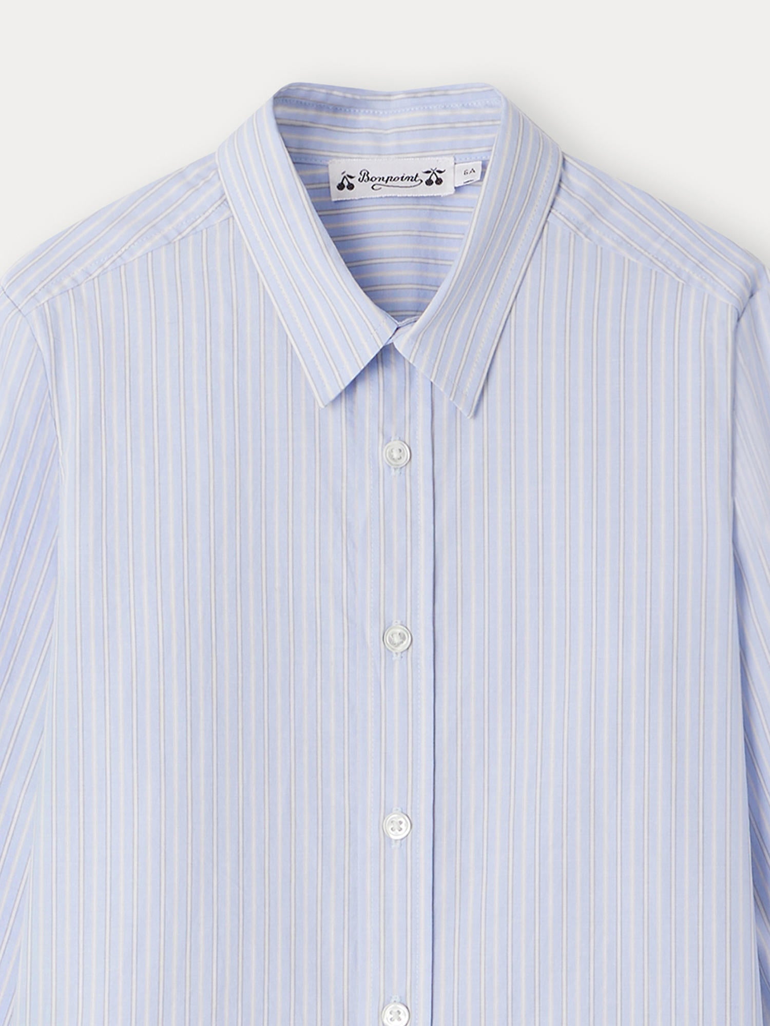 Boys Blue Stripes Cotton Shirt