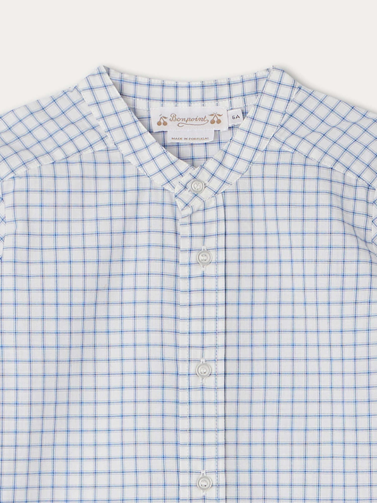 Boys Blue Check Cotton Shirt