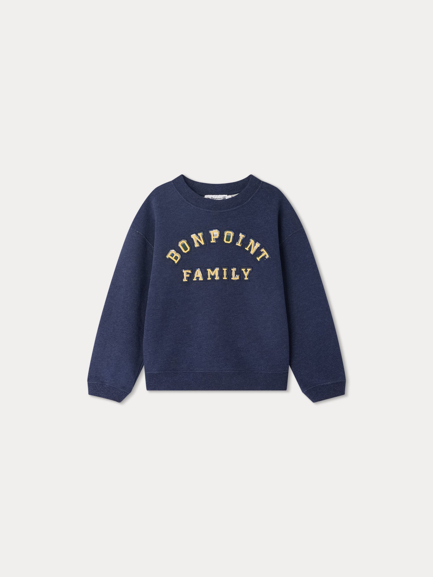 Sweat-shirt en coton bleu marine pour garçon