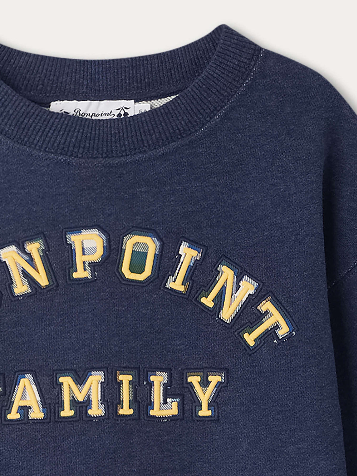 Sweat-shirt en coton bleu marine pour garçon