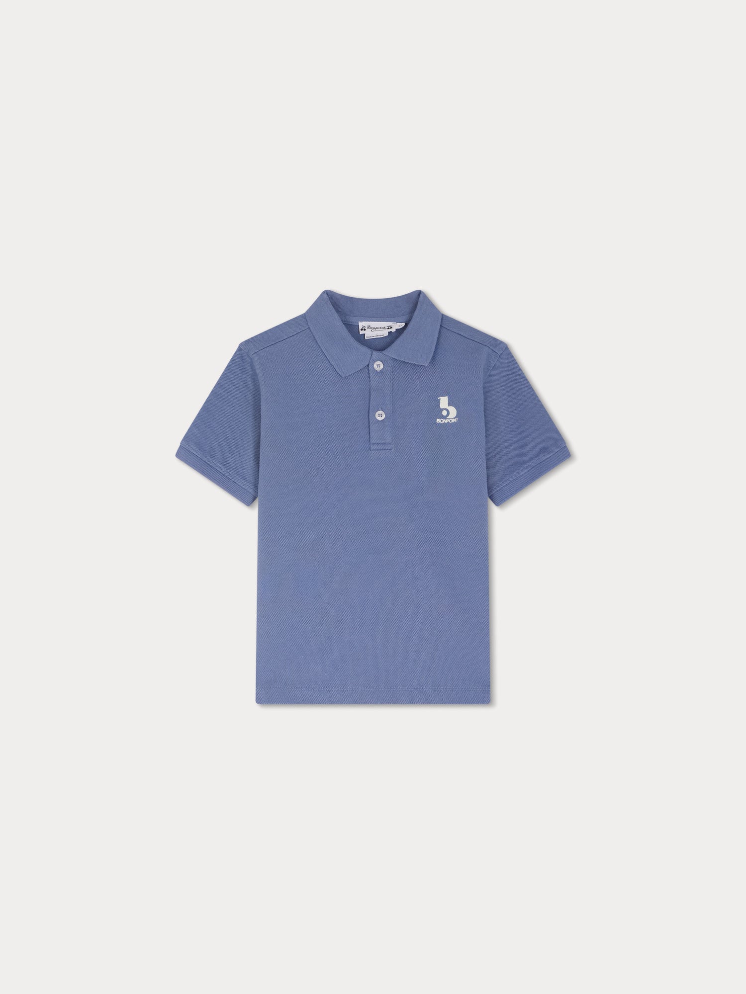 Boys Blue Cotton Polo Shirt