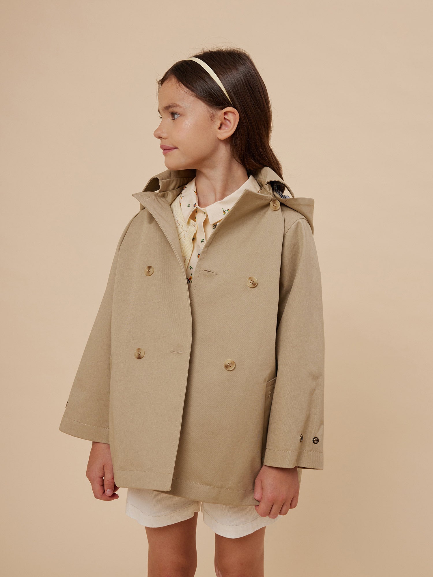 Girls Beige Coat