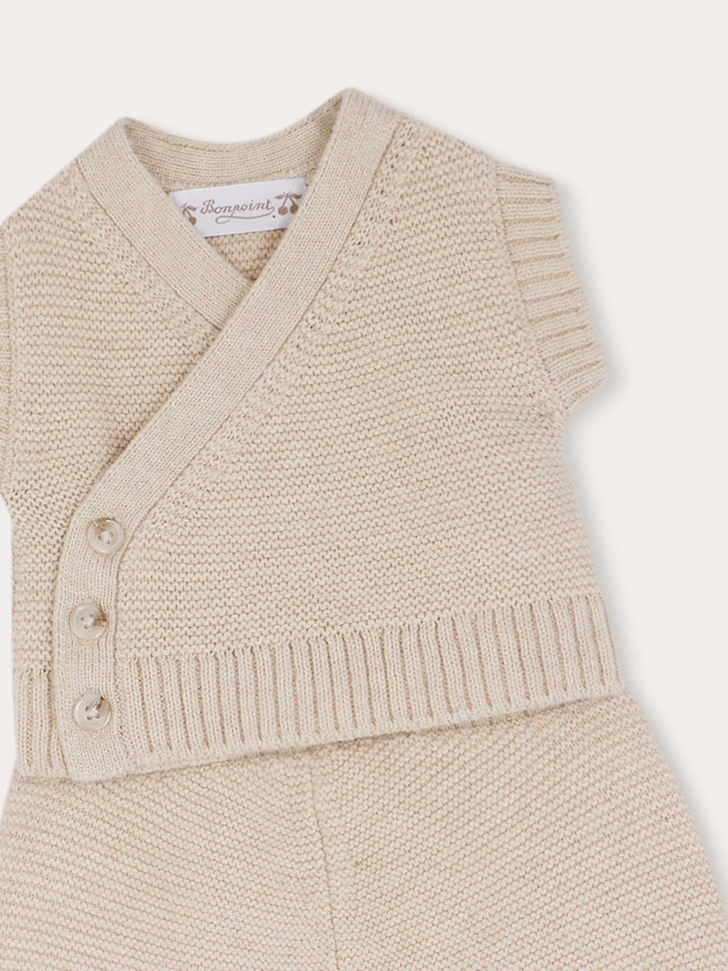 Baby Boys & Girls Beige Cotton Set