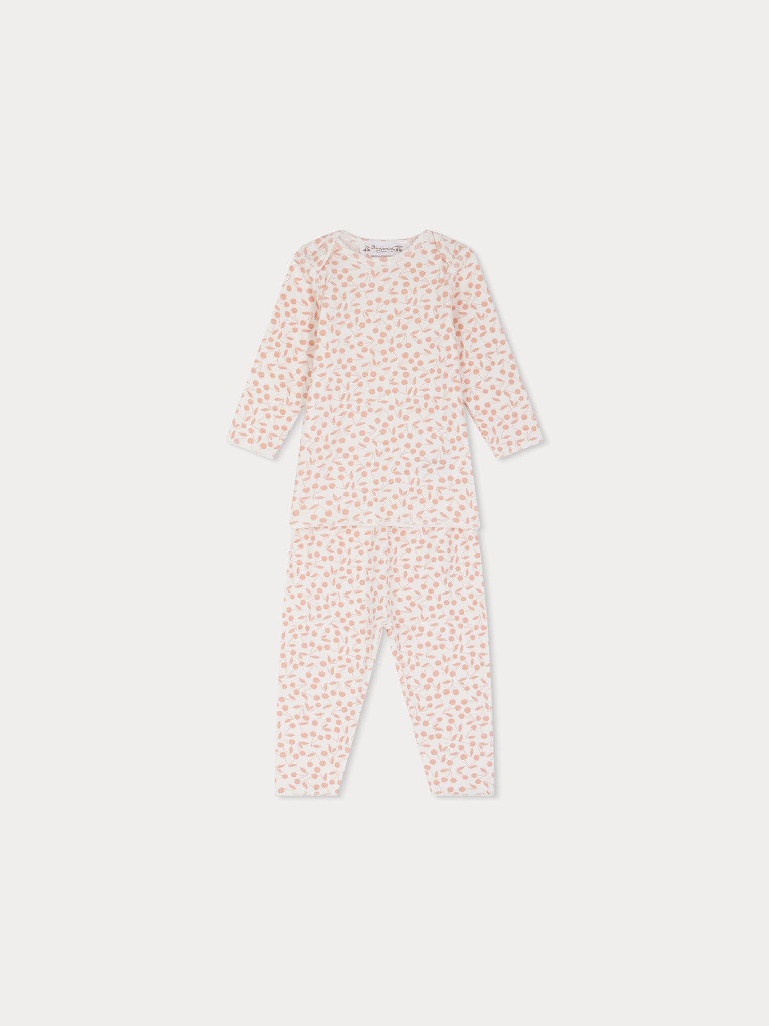 Baby Boys & Girls White Printed Cotton Set