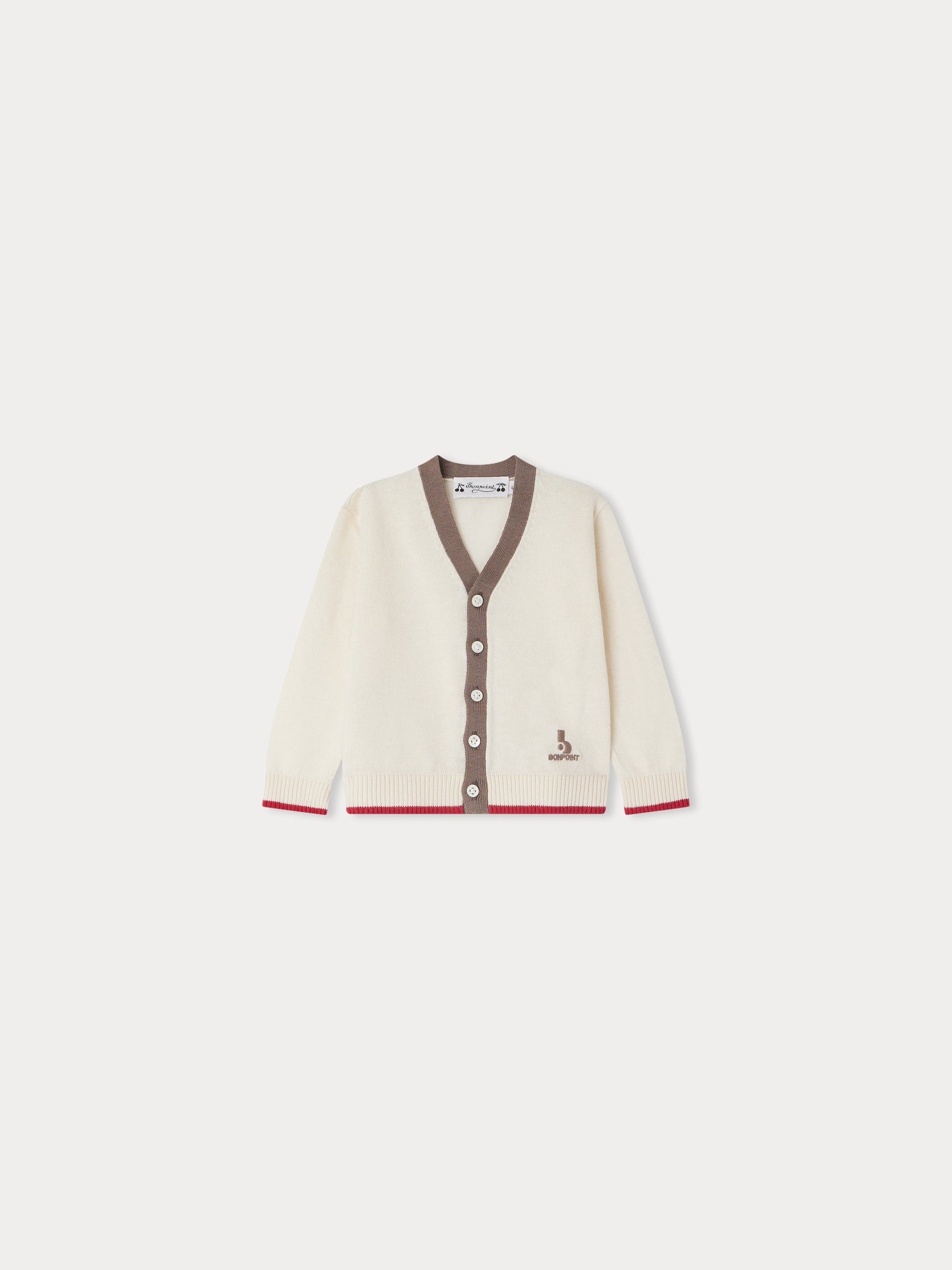 Baby Boys White Cotton Cardigan