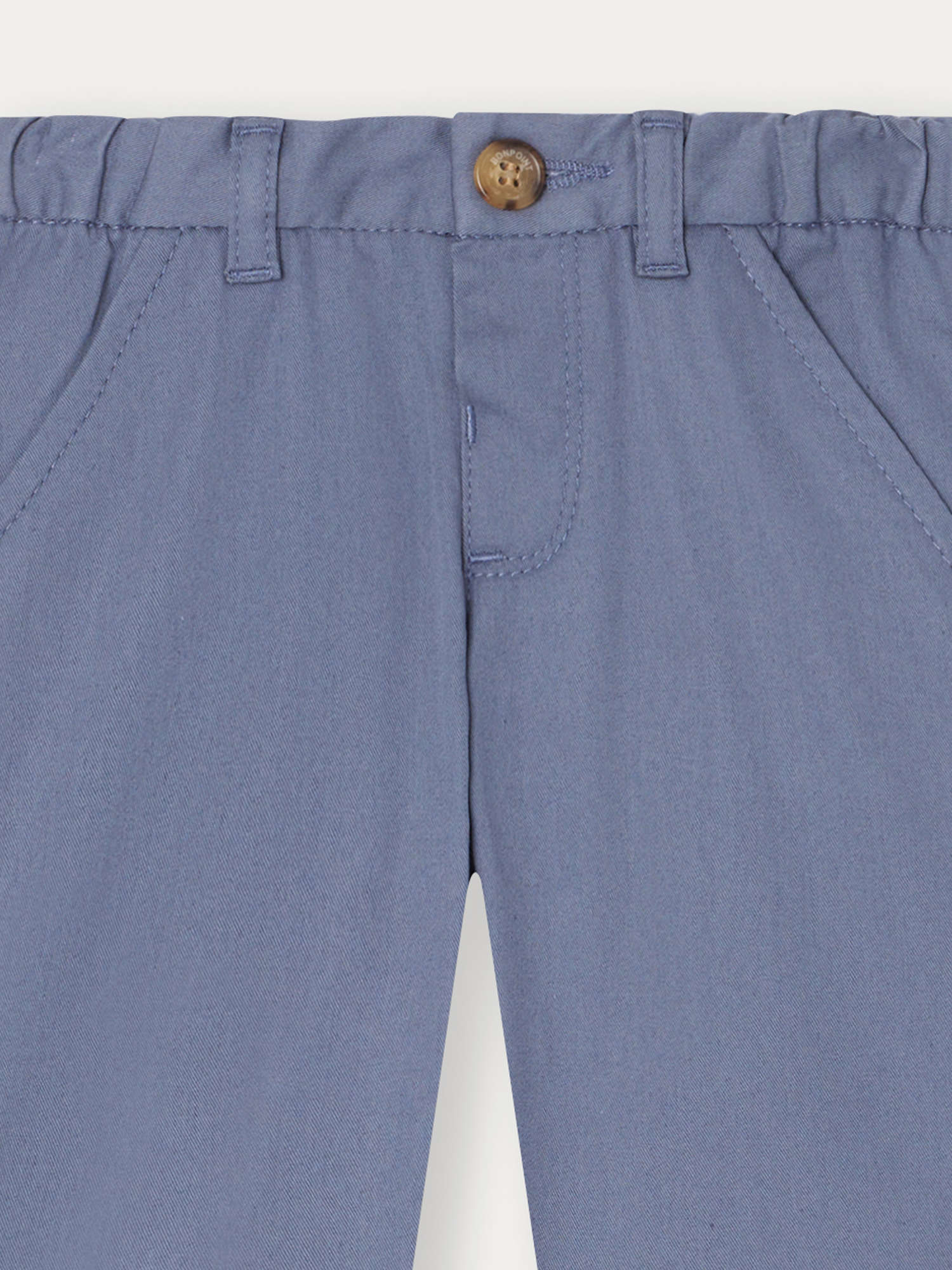 Baby Boys Blue Cotton Trousers