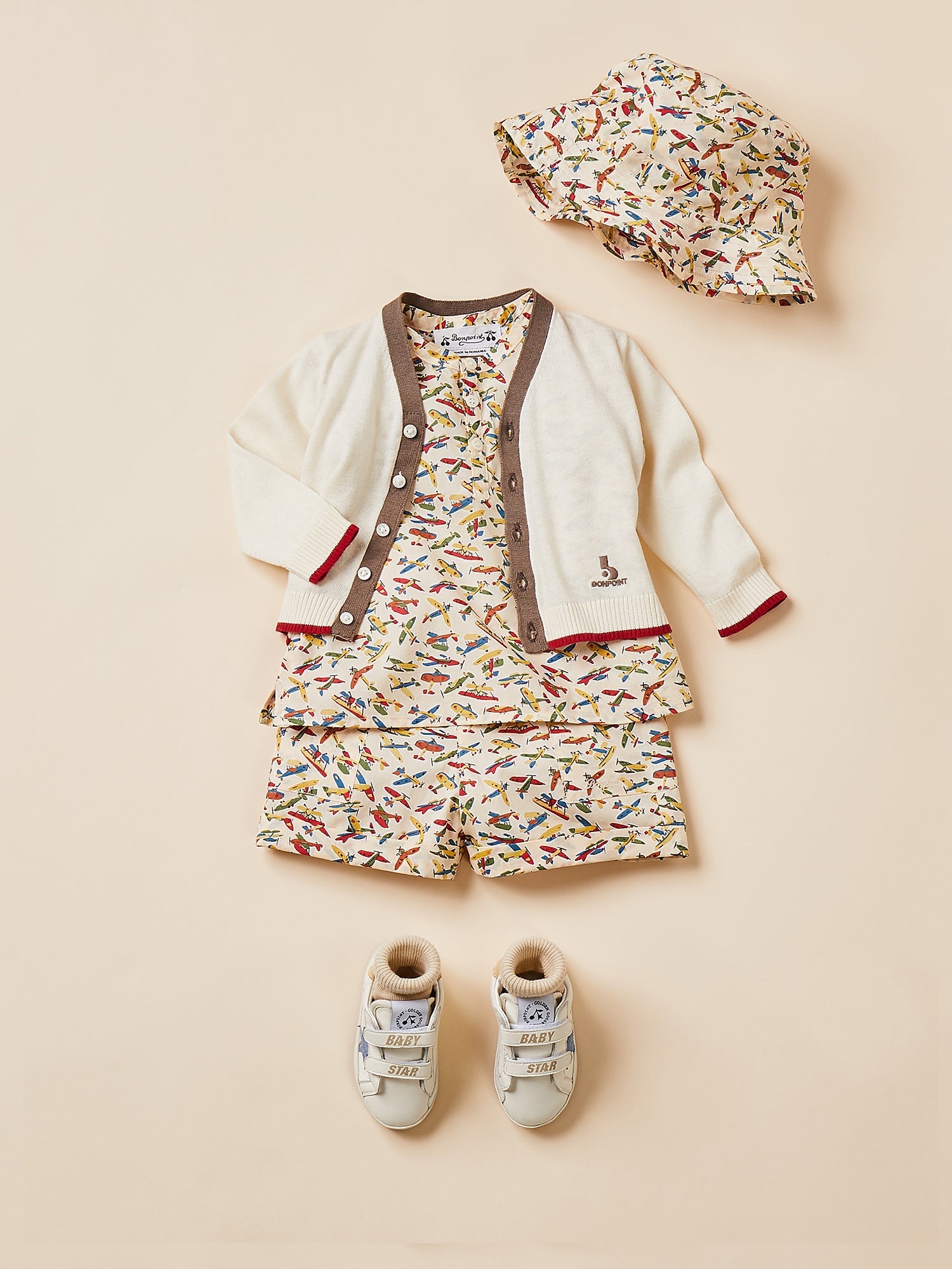 Baby Boys Multicolor Cotton Shirt