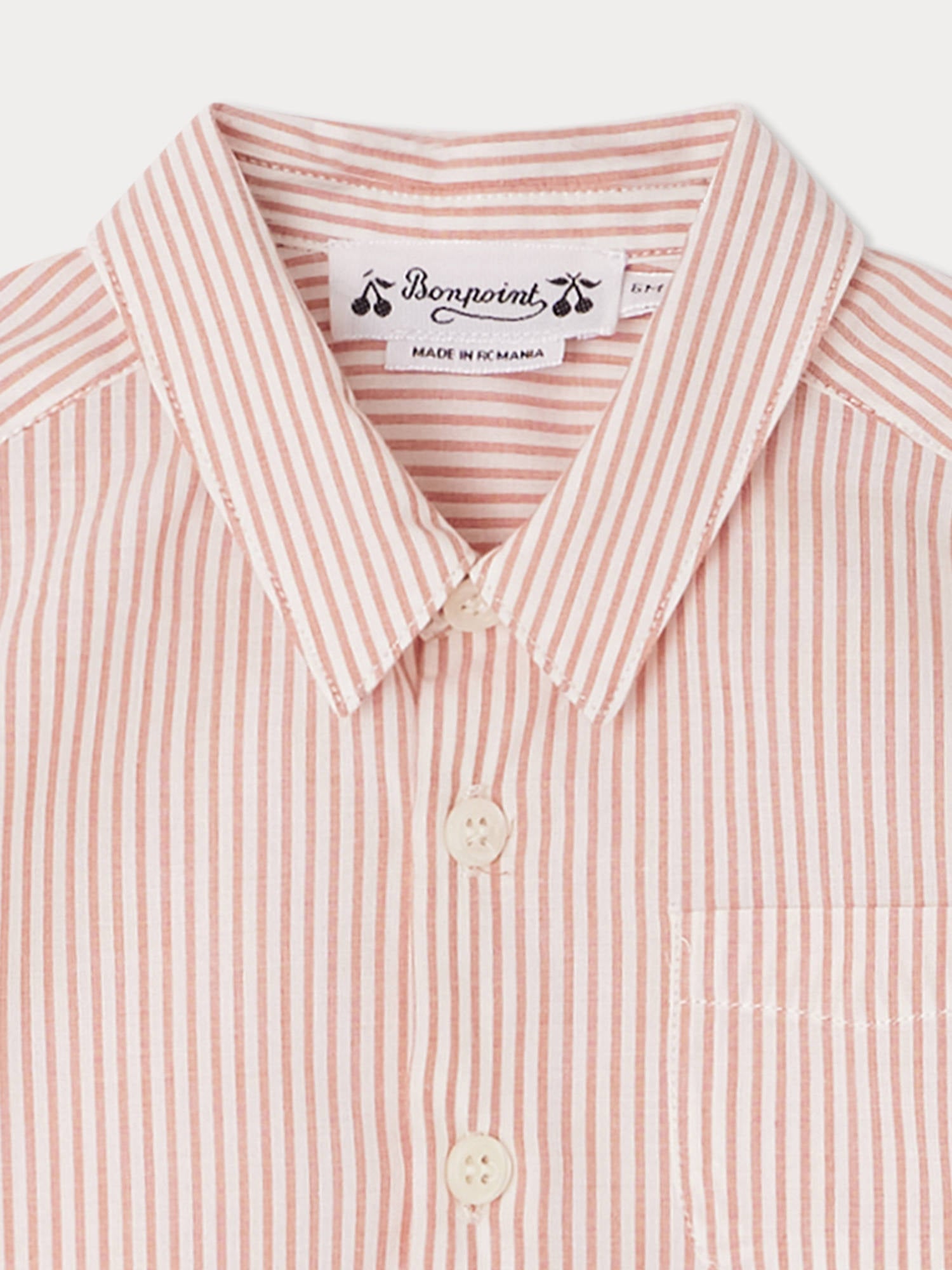 Baby Boys Pink Stripes Cotton Shirt
