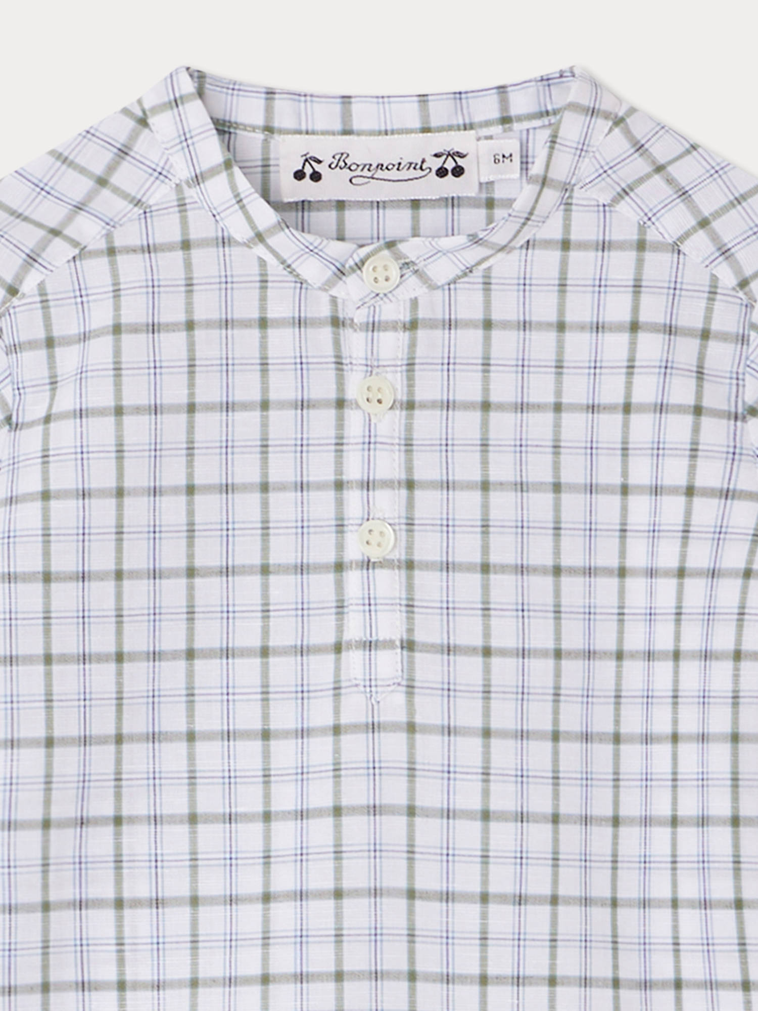 Baby Boys Blue Check Cotton Shirt