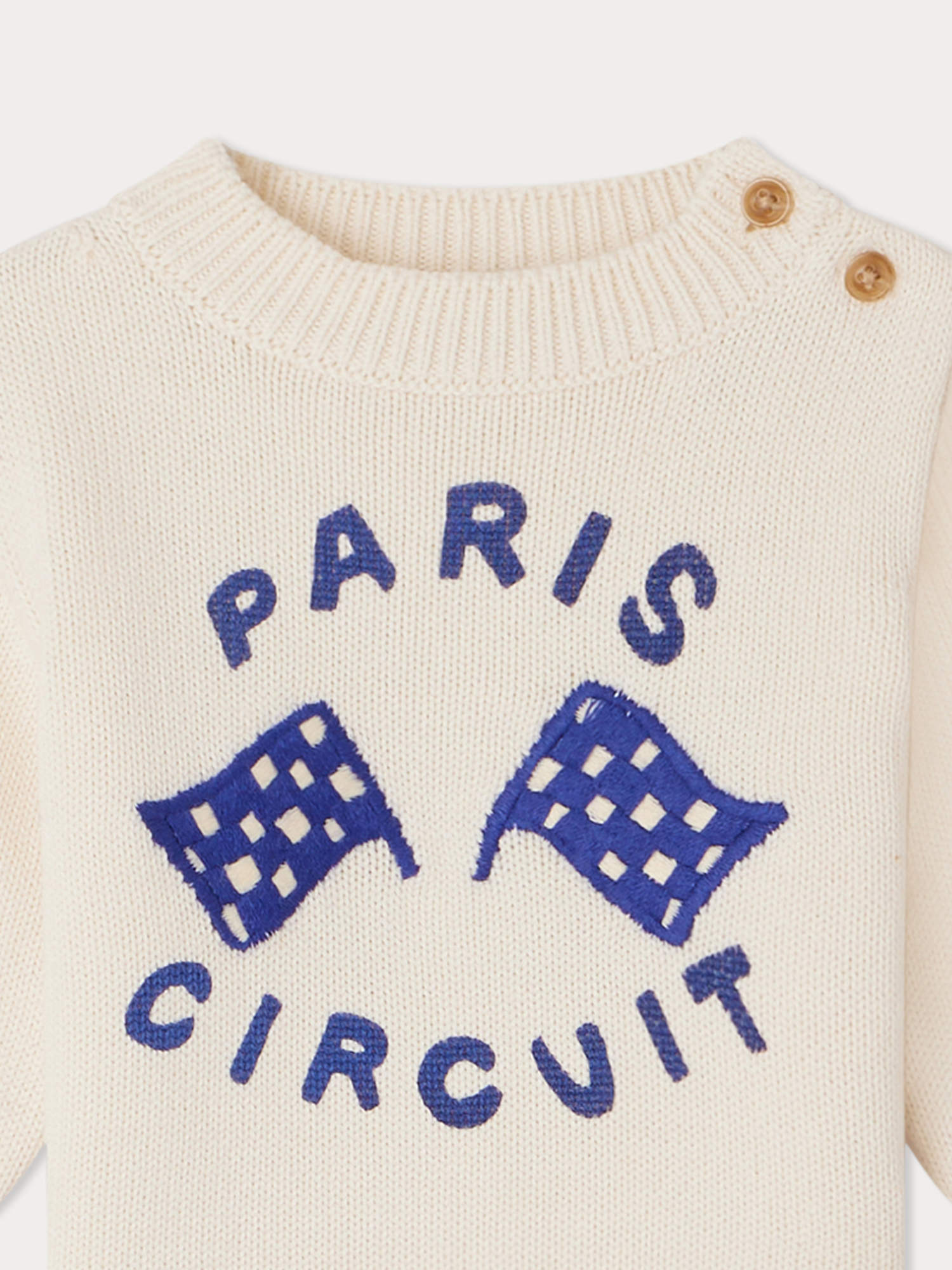 Baby Boys & Girls White Cotton Sweater