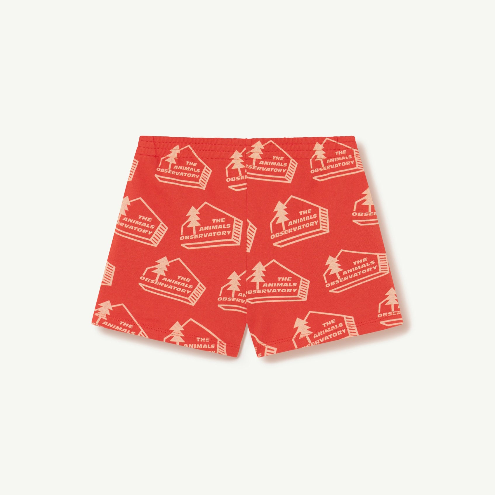 Boys & Girls Red Printed Cotton Shorts
