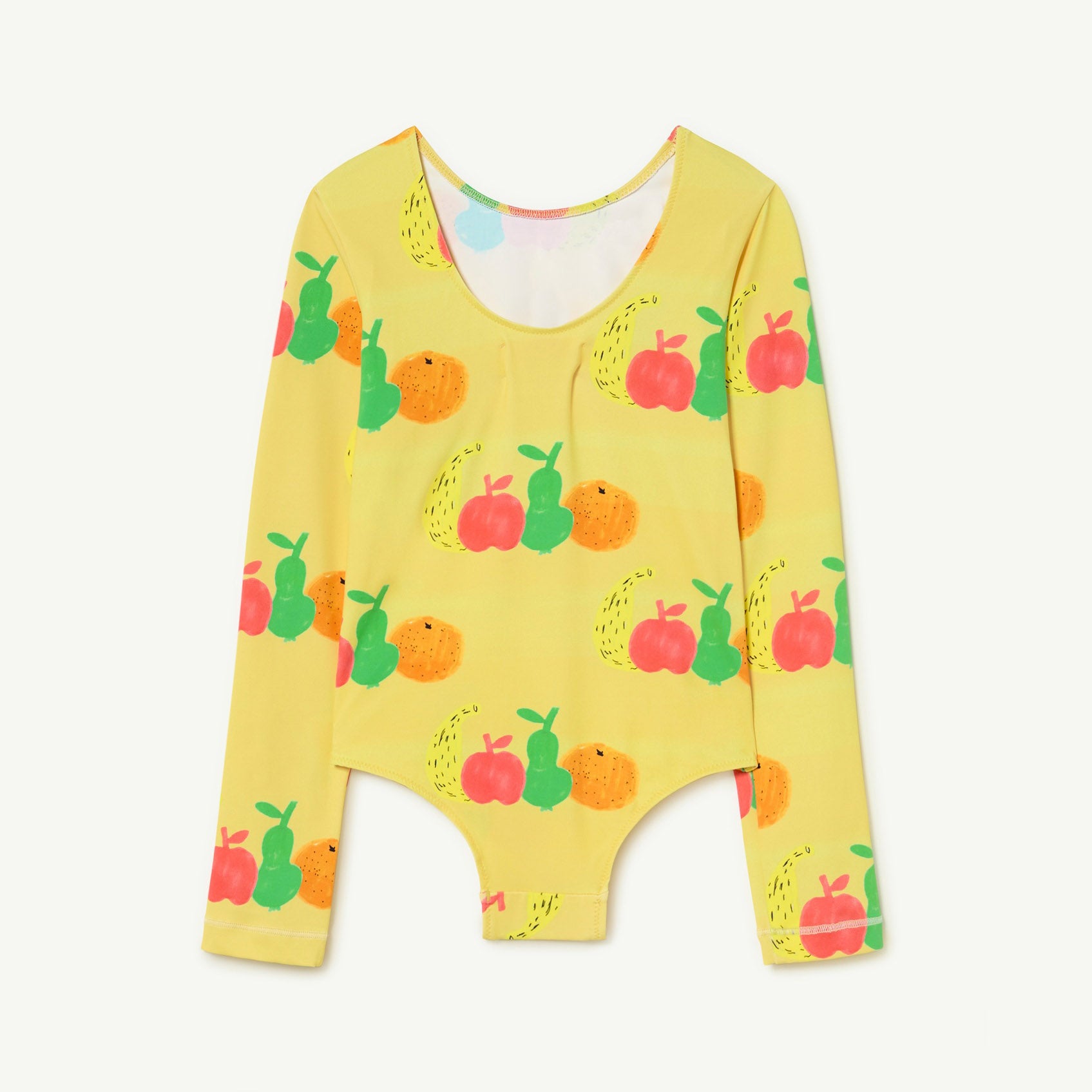 Girls Yellow Fruits Swimsuit
