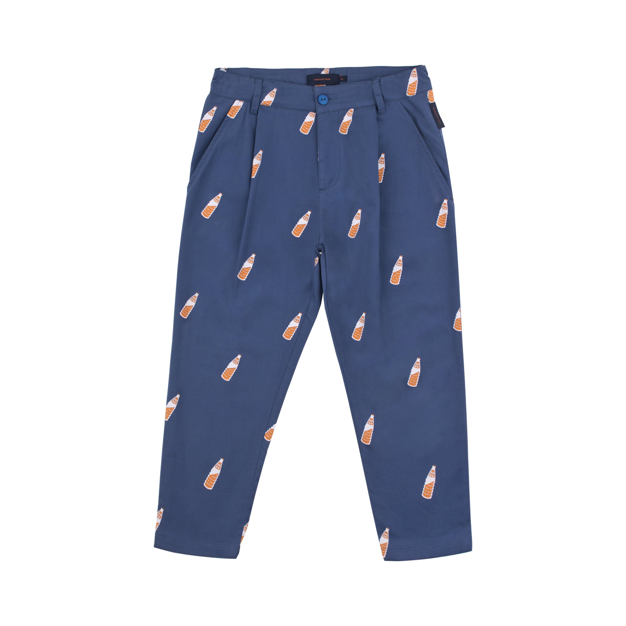 Boys Light Navy Cotton Trousers
