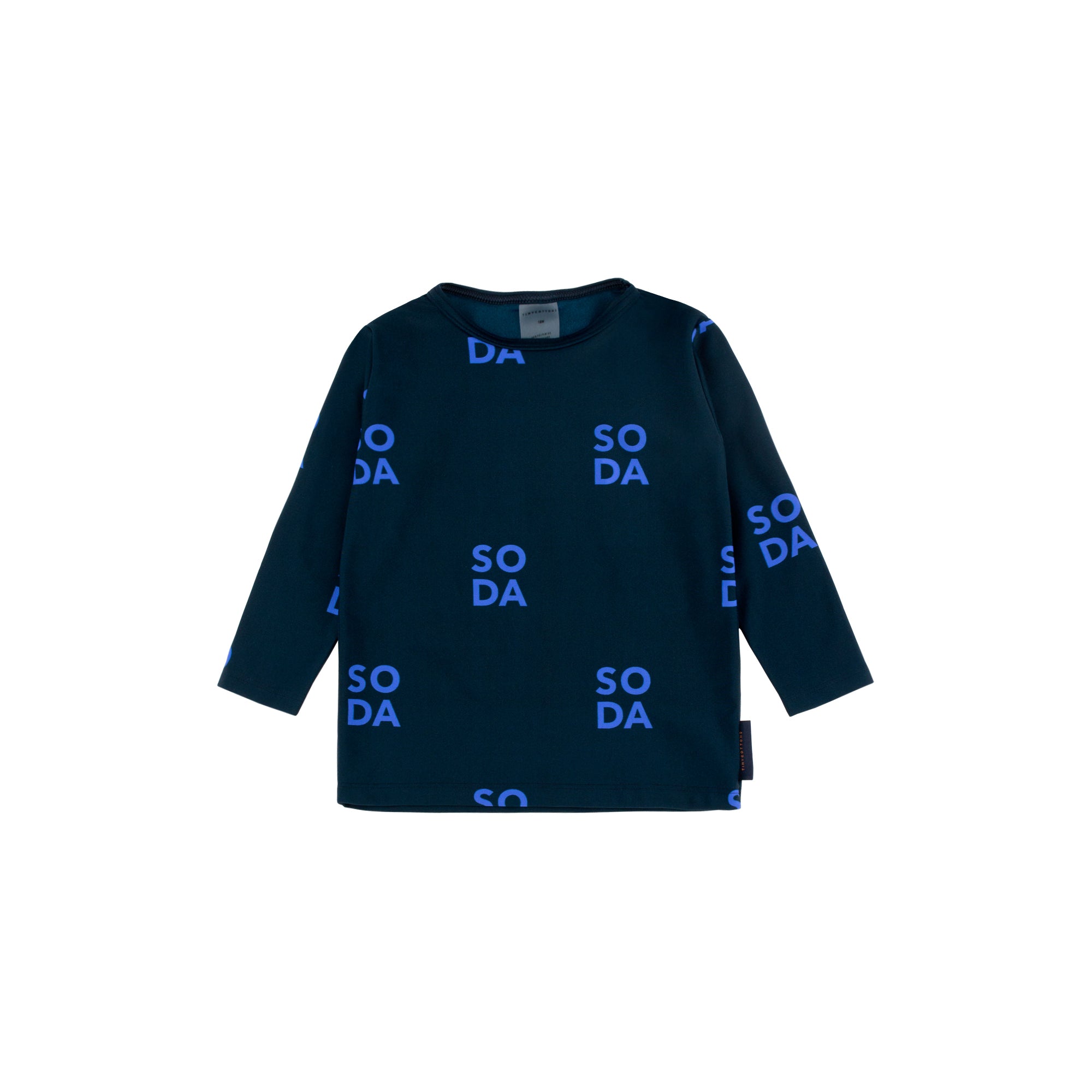 Boys Navy Logo Swim Top