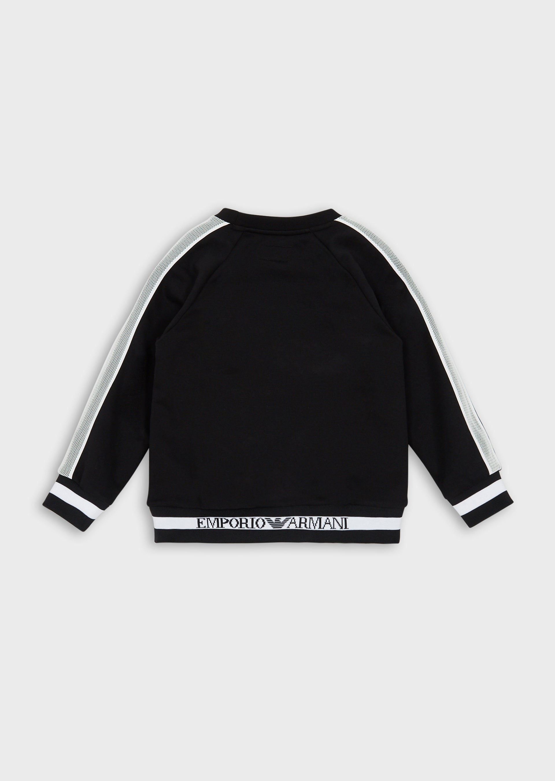 Boys Black Logo Cotton Sweatshirt