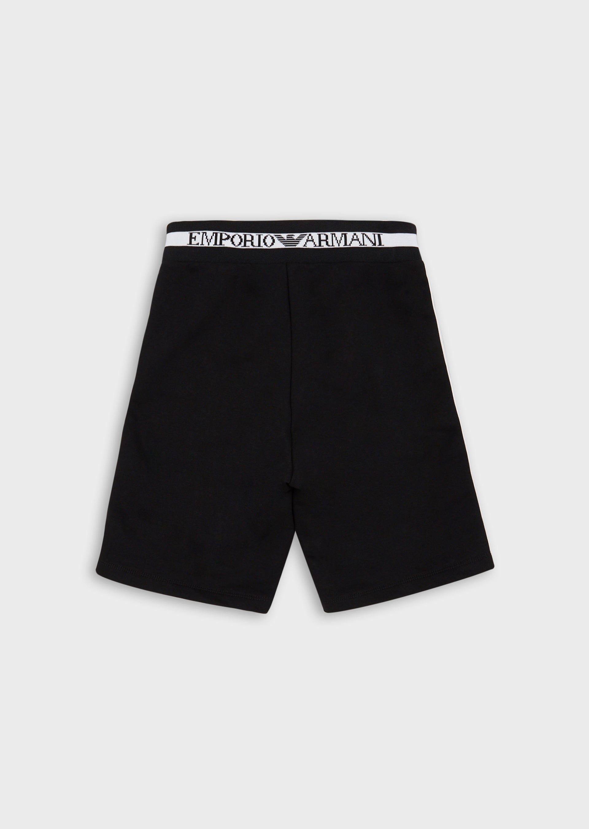 Boys Black Logo Cotton Shorts