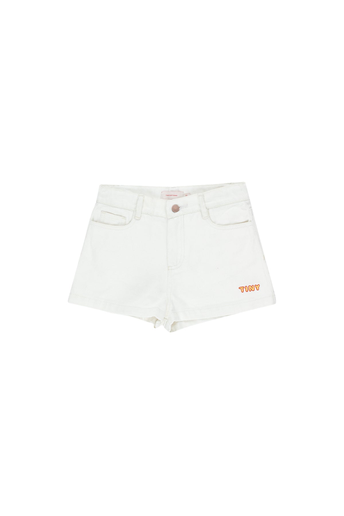 Boys & Girls White Tiny Cotton Shorts