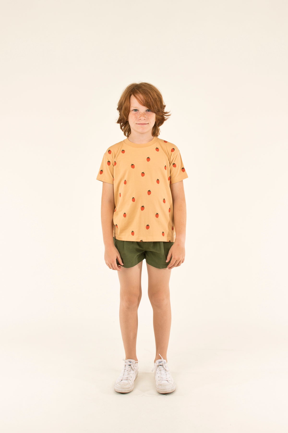 Boys & Girls Toffee Strawberry Cotton T-shirt