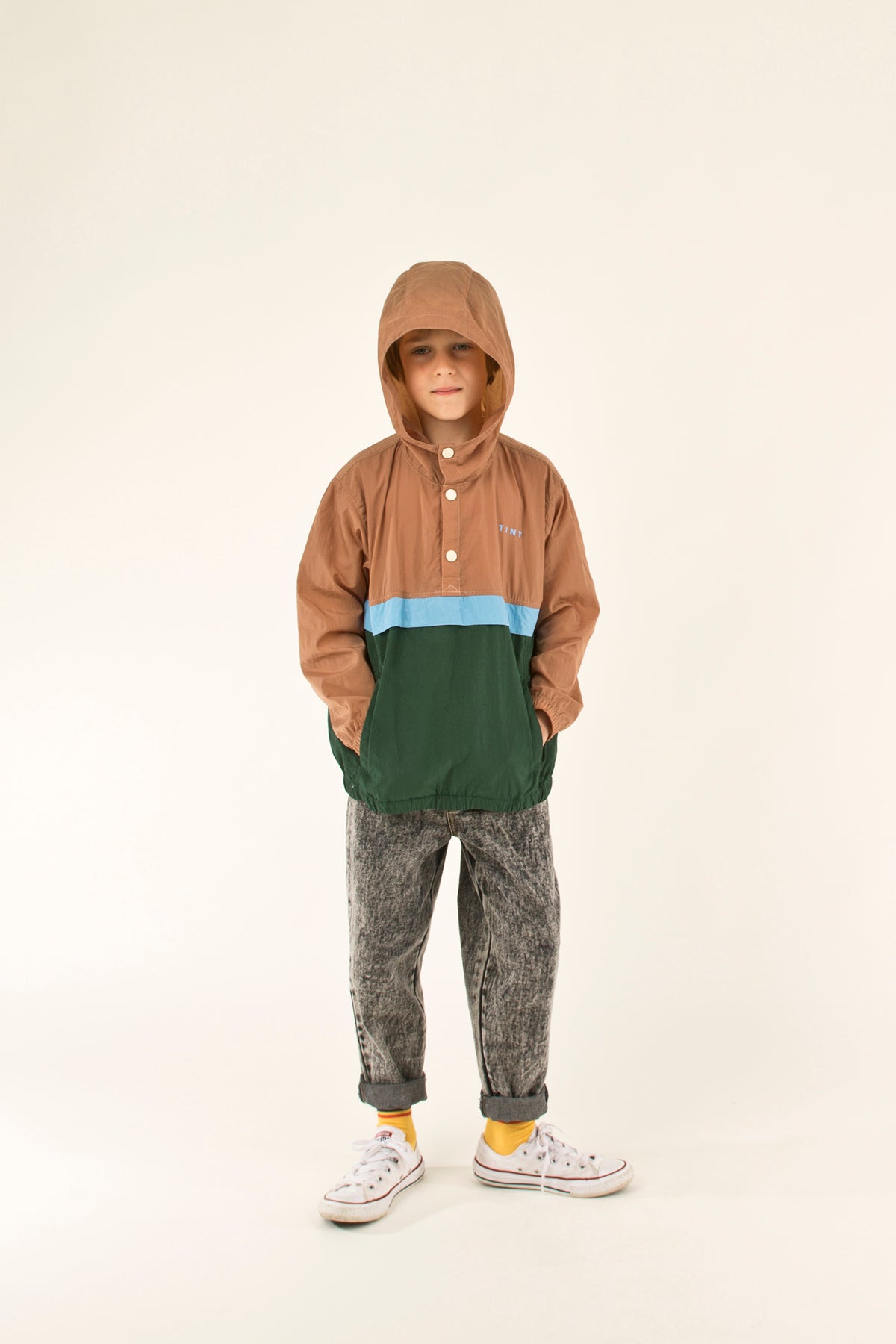 Boys Brown & Dark Green Jacket
