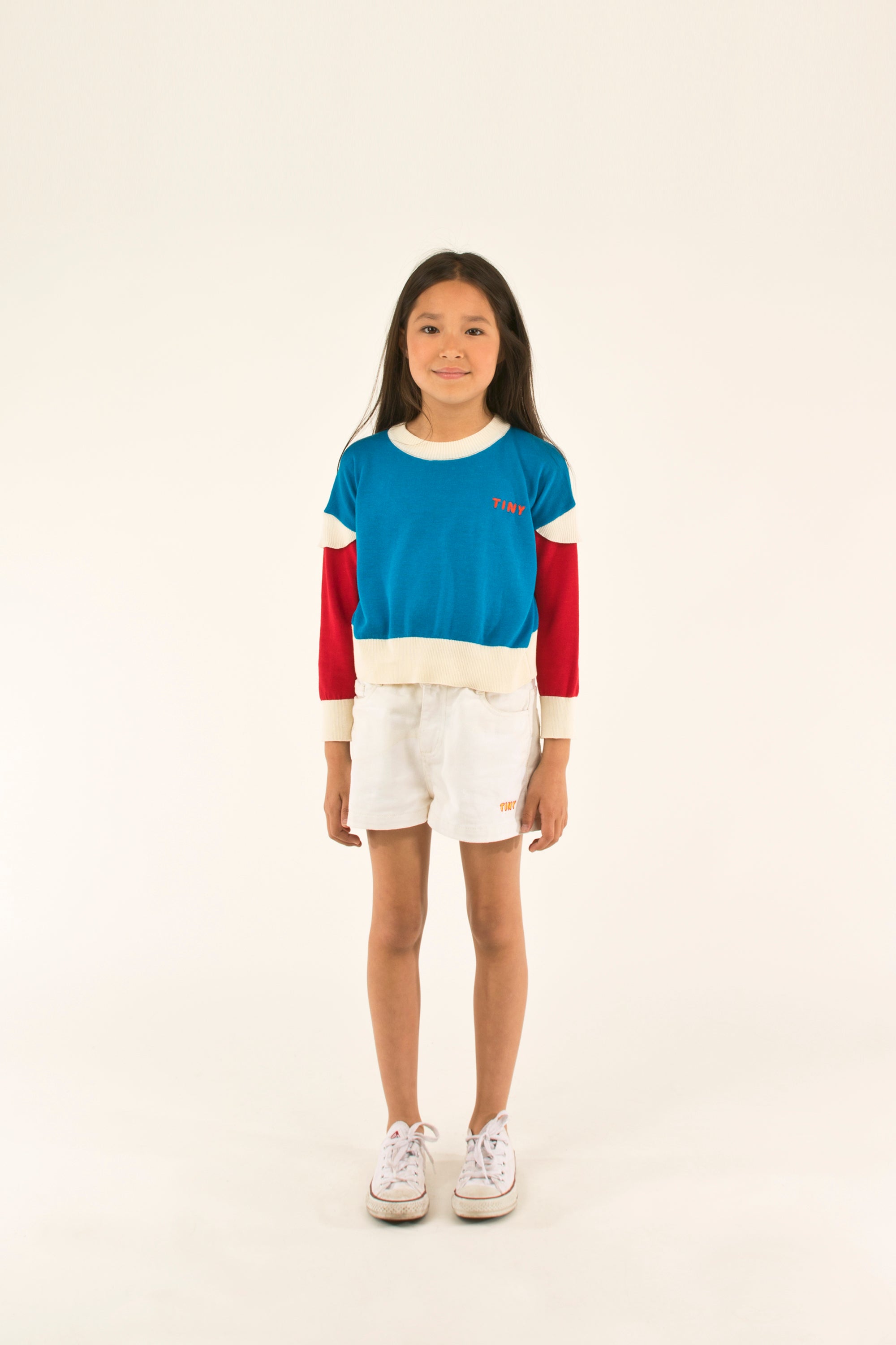 Boys & Girls White Tiny Cotton Shorts