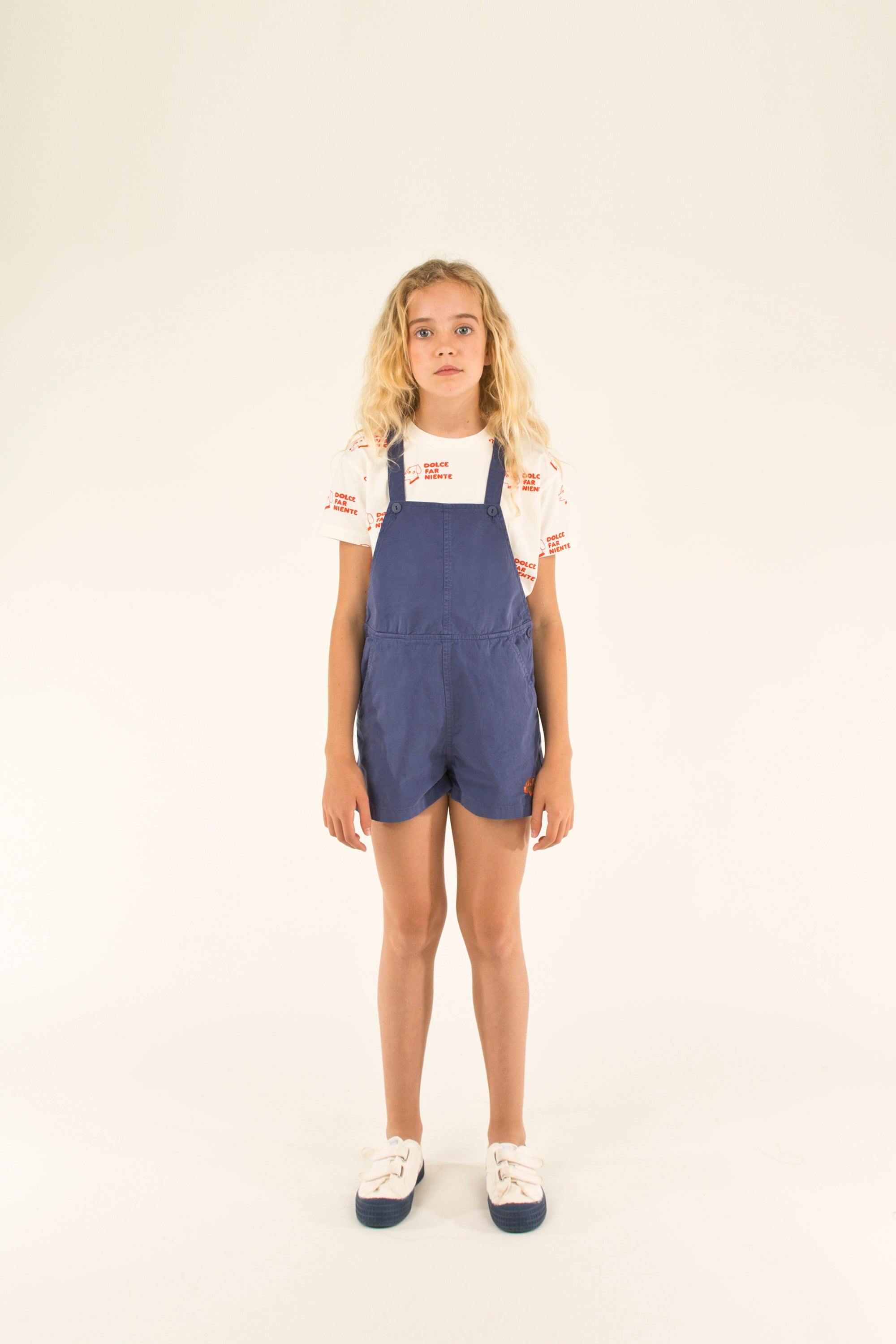 Boys & Girls Navy Cotton Romper