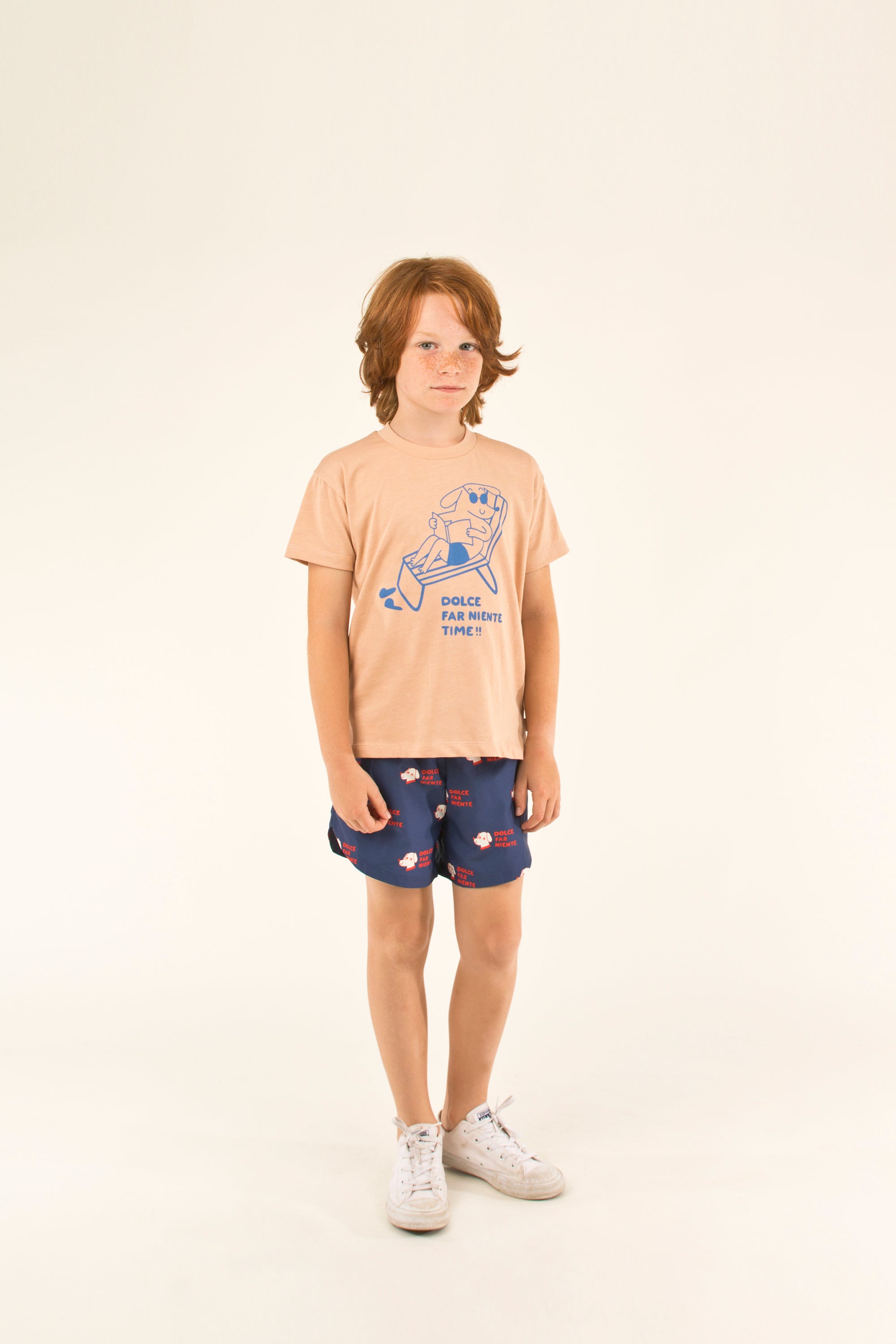 Boys & Girls Light Nude Cotton T-shirt